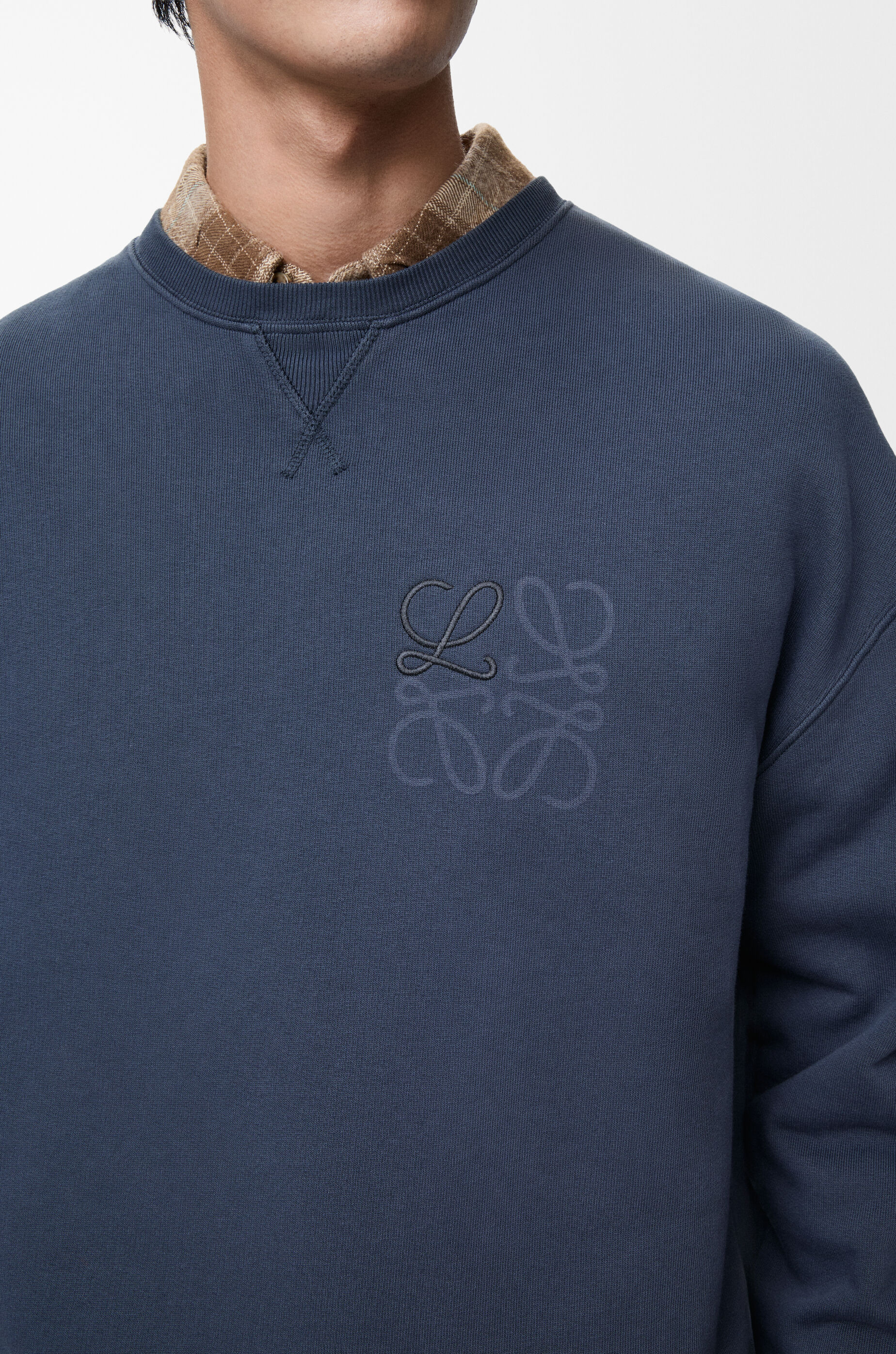 LOEWE Anagram sweatshirt in cotton Indigo Blue