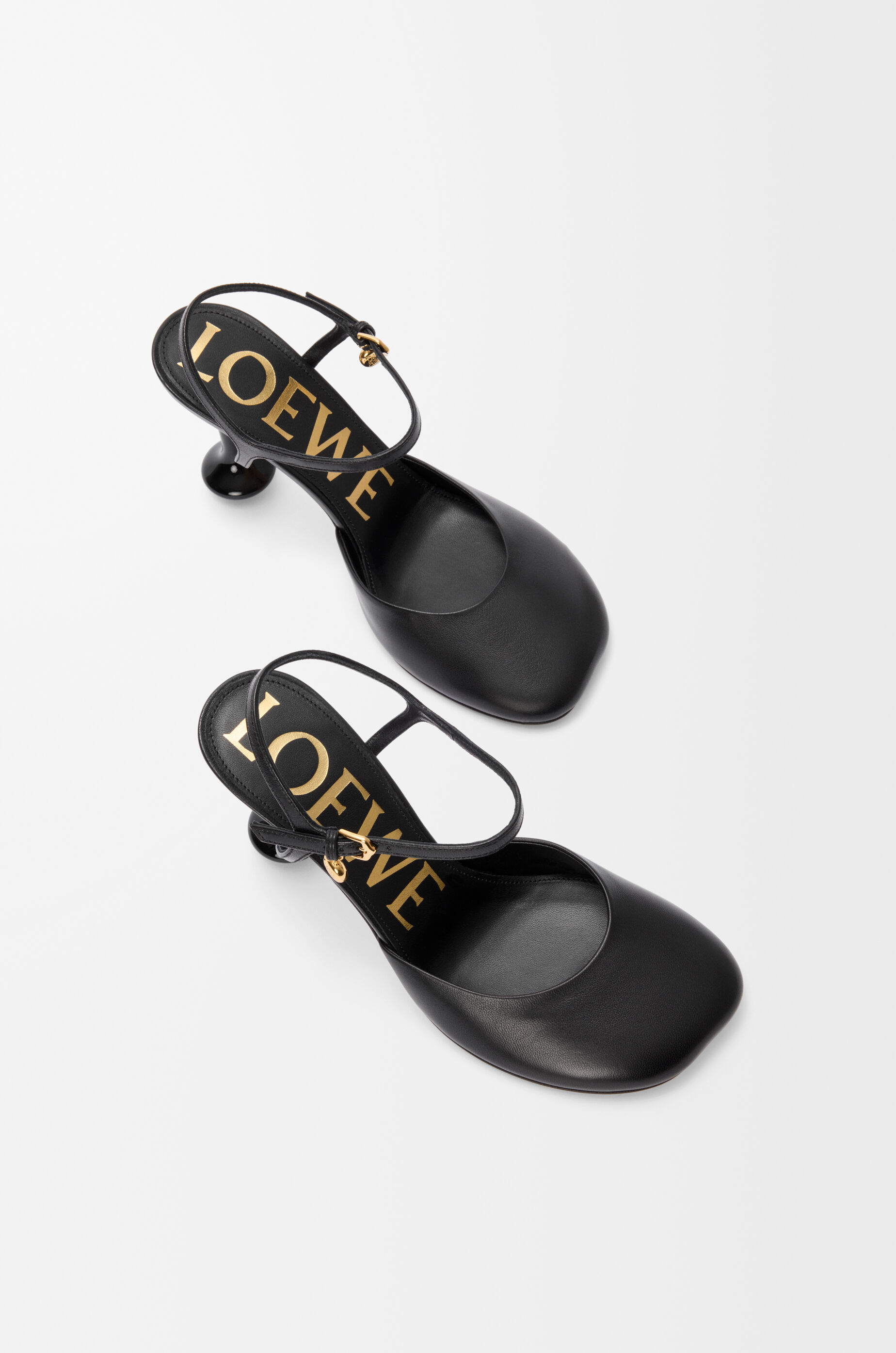 LOEWE Toy ankle strap pump in lambskin Black