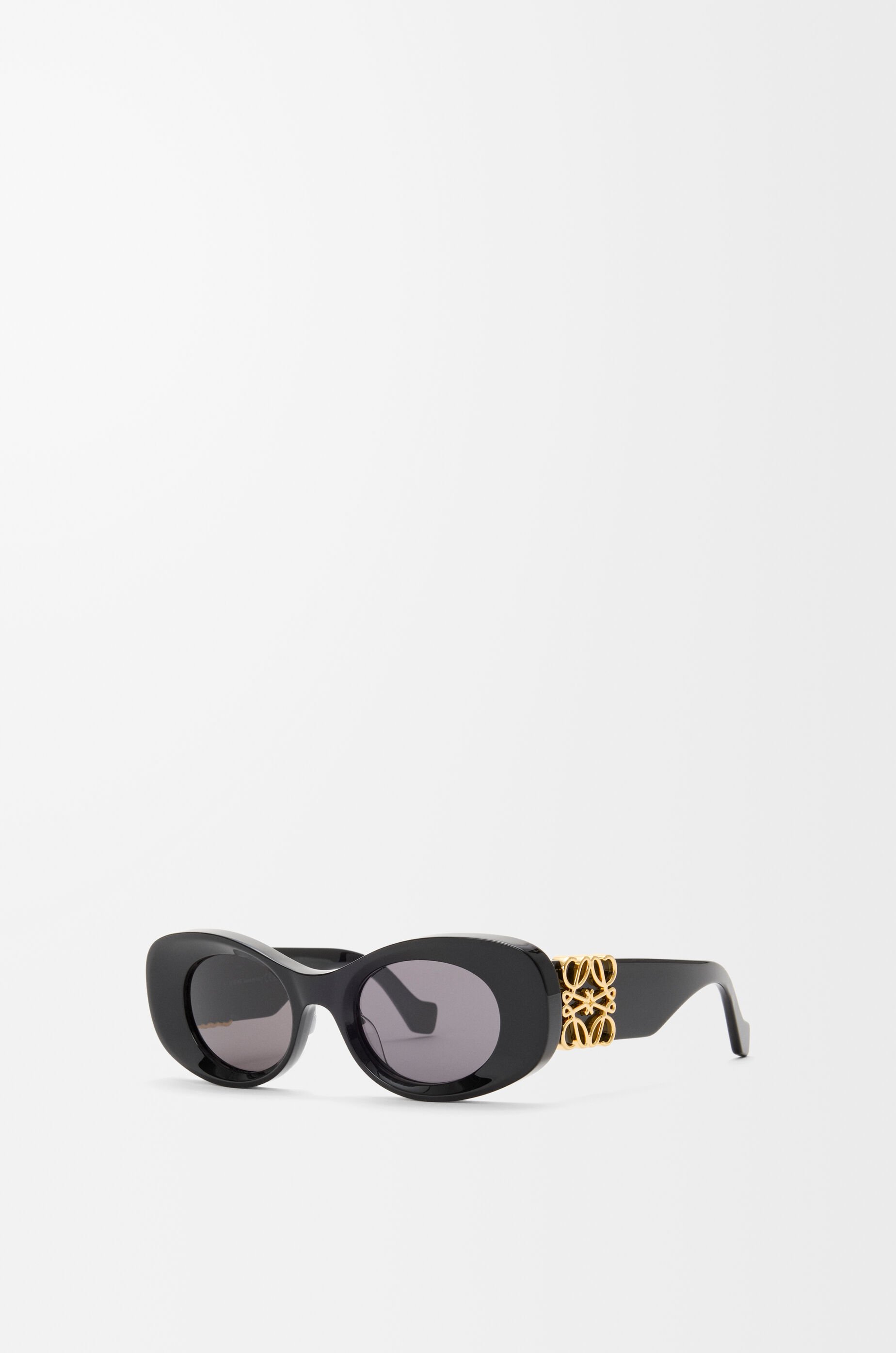 LOEWE Beveled Oval Maxi Anagram sunglasses Black