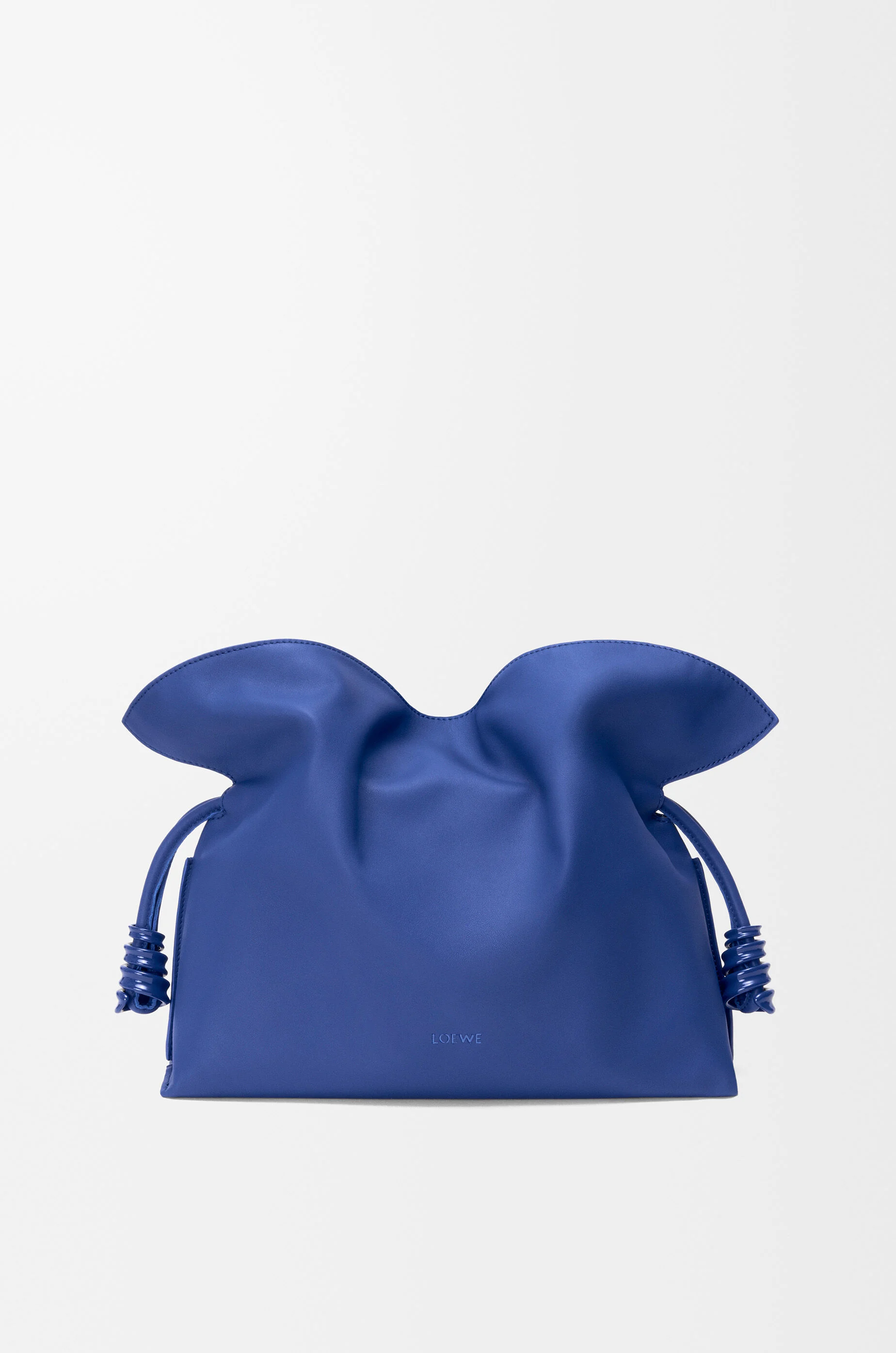 LOEWE Medium Coil Flamenco clutch in nappa calfskin Stellar Blue