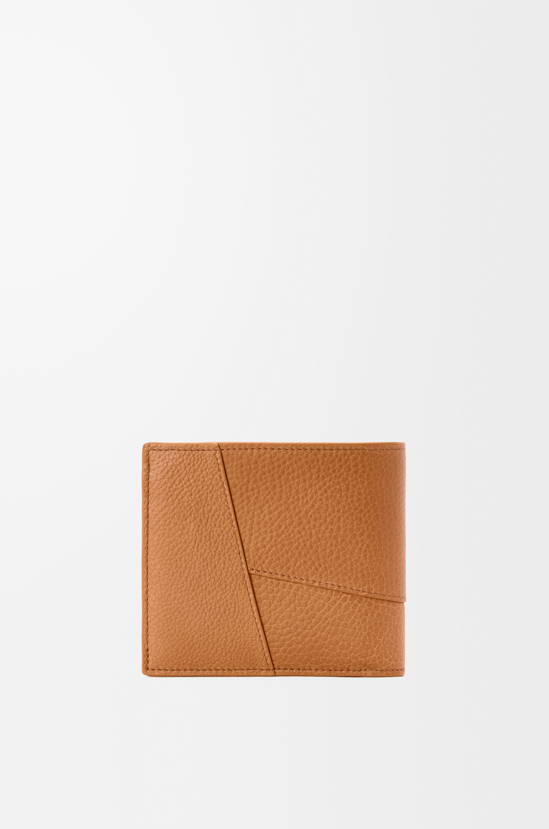 LOEWE Puzzle bifold wallet in supple grained calfskin Light Canyon Brown