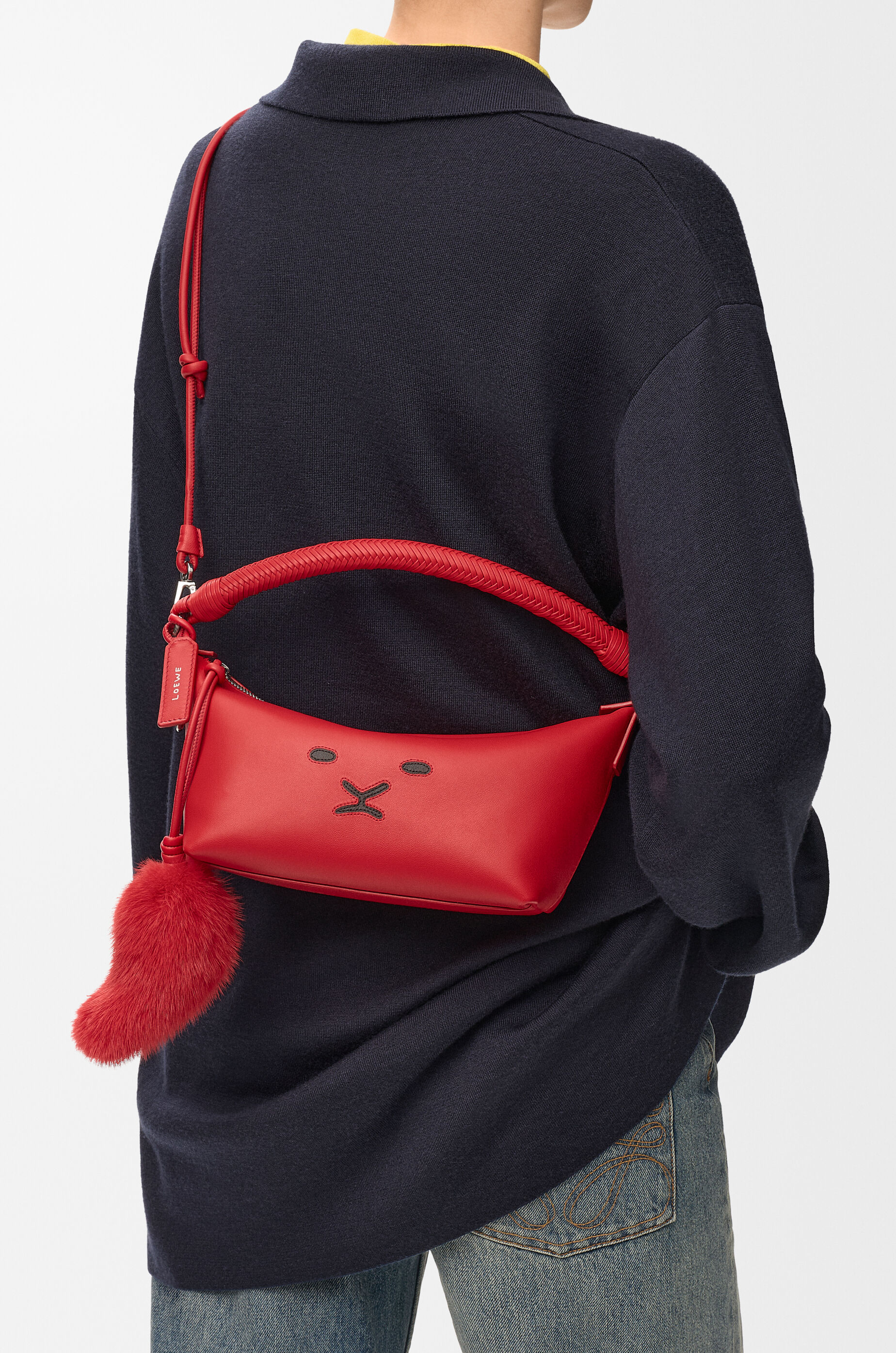 LOEWE Cala mini bag in mellow nappa lambskin Red
