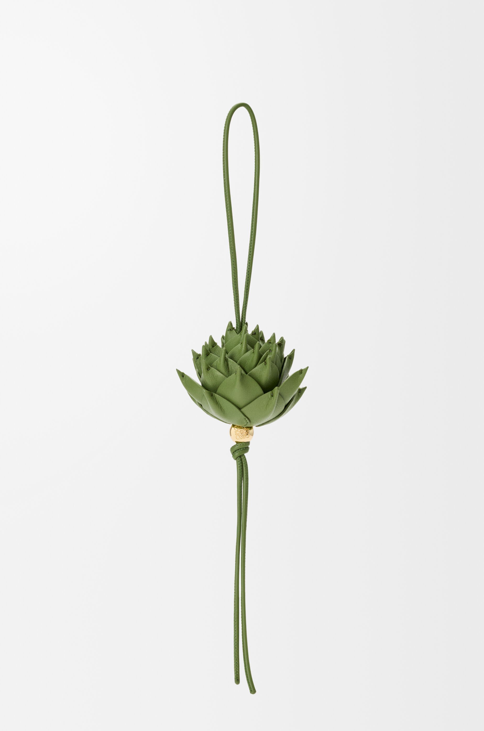 LOEWE Artichoke charm in classic calfskin Green