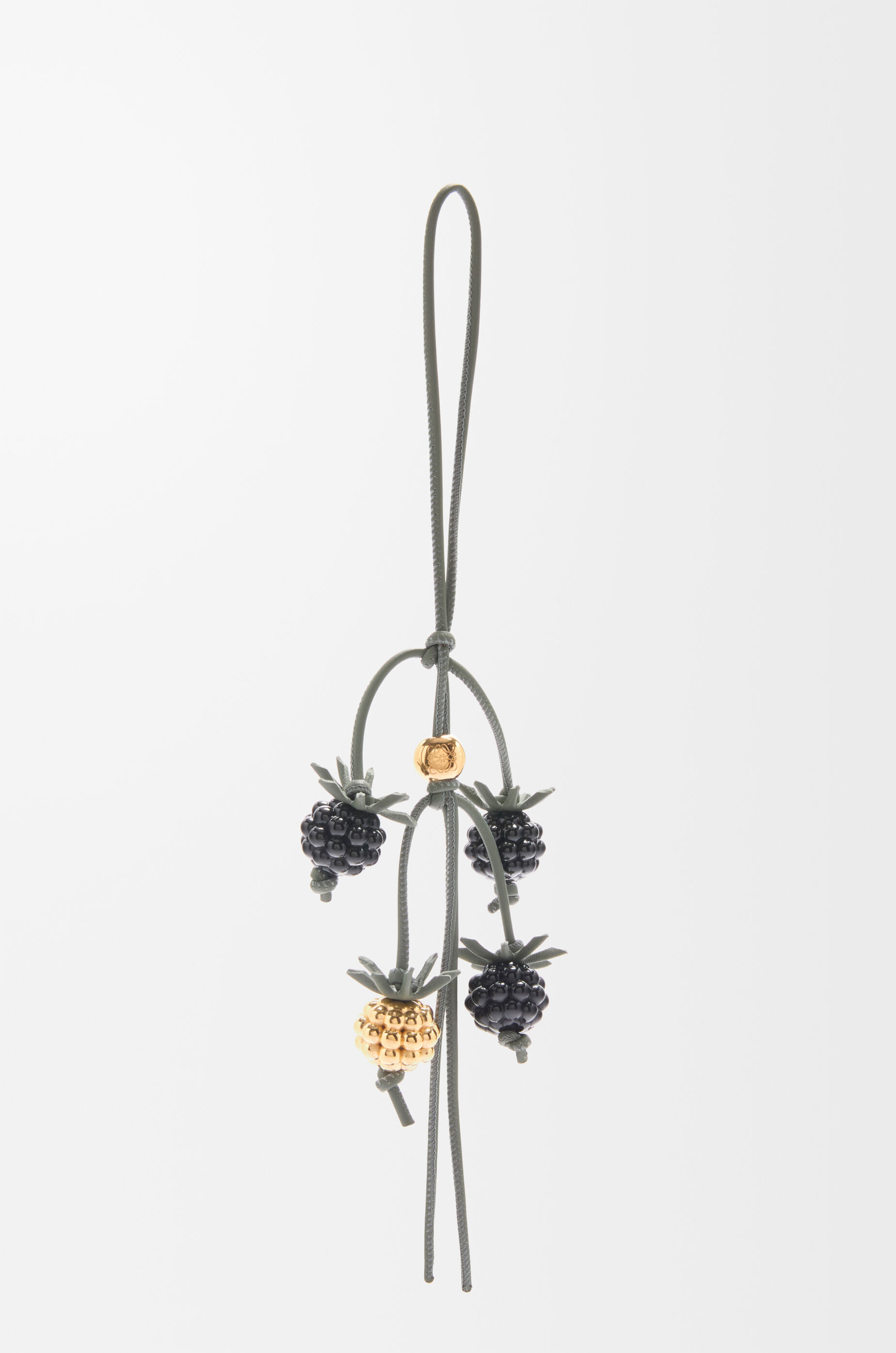 LOEWE Berry charm in classic calfskin Black/Green