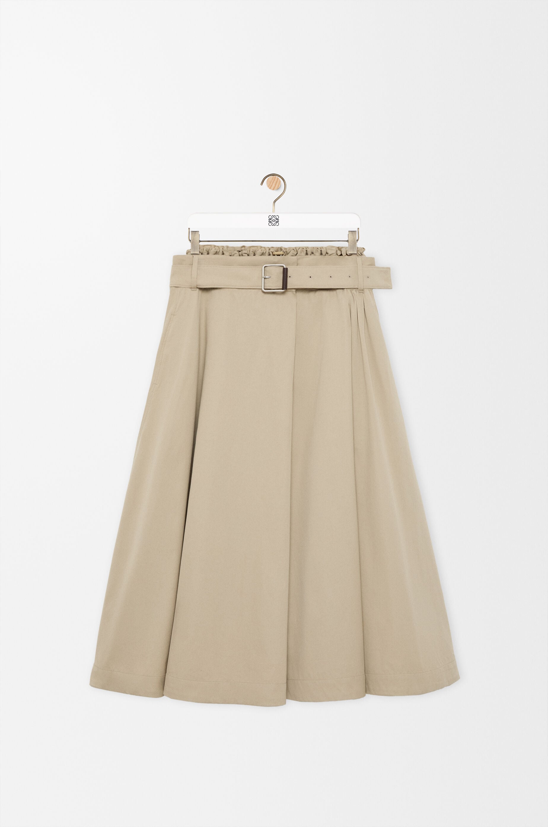 LOEWE Skirt in cotton and silk Beige