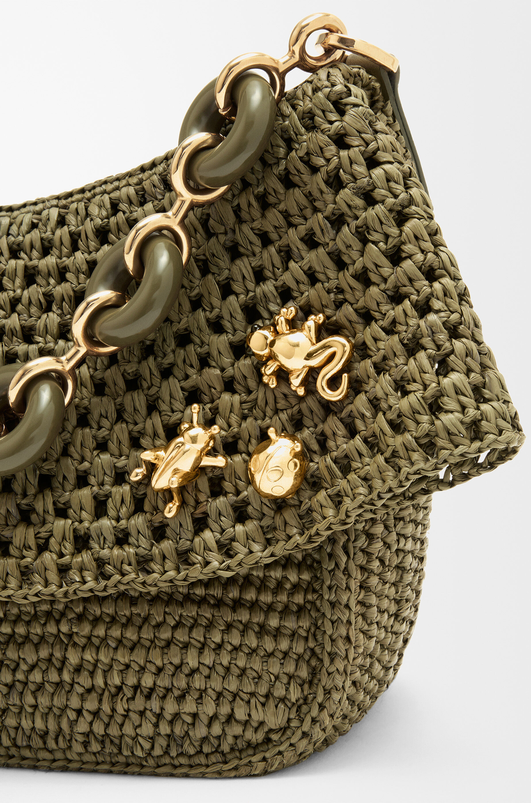 LOEWE Grasshopper pin in brass Gold