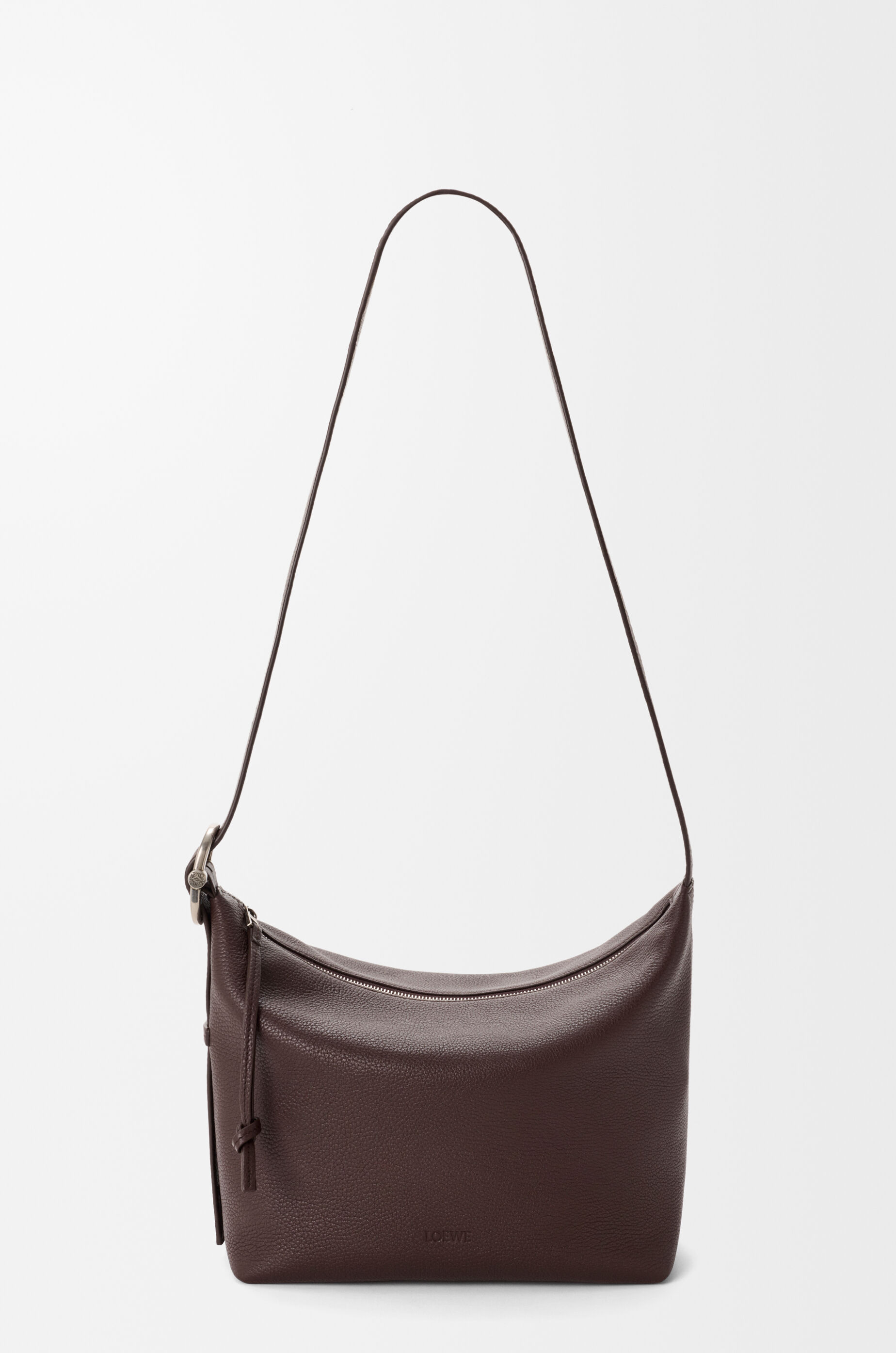 LOEWE Medium Loop hobo in supple grained calfskin Chocolate