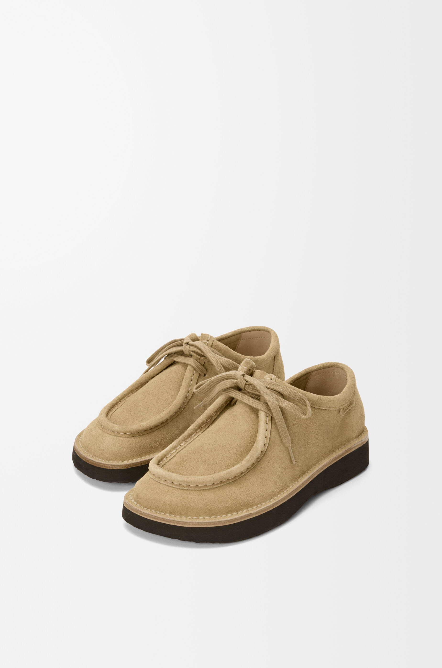 LOEWE Faro lace-up in suede calfskin Sahara