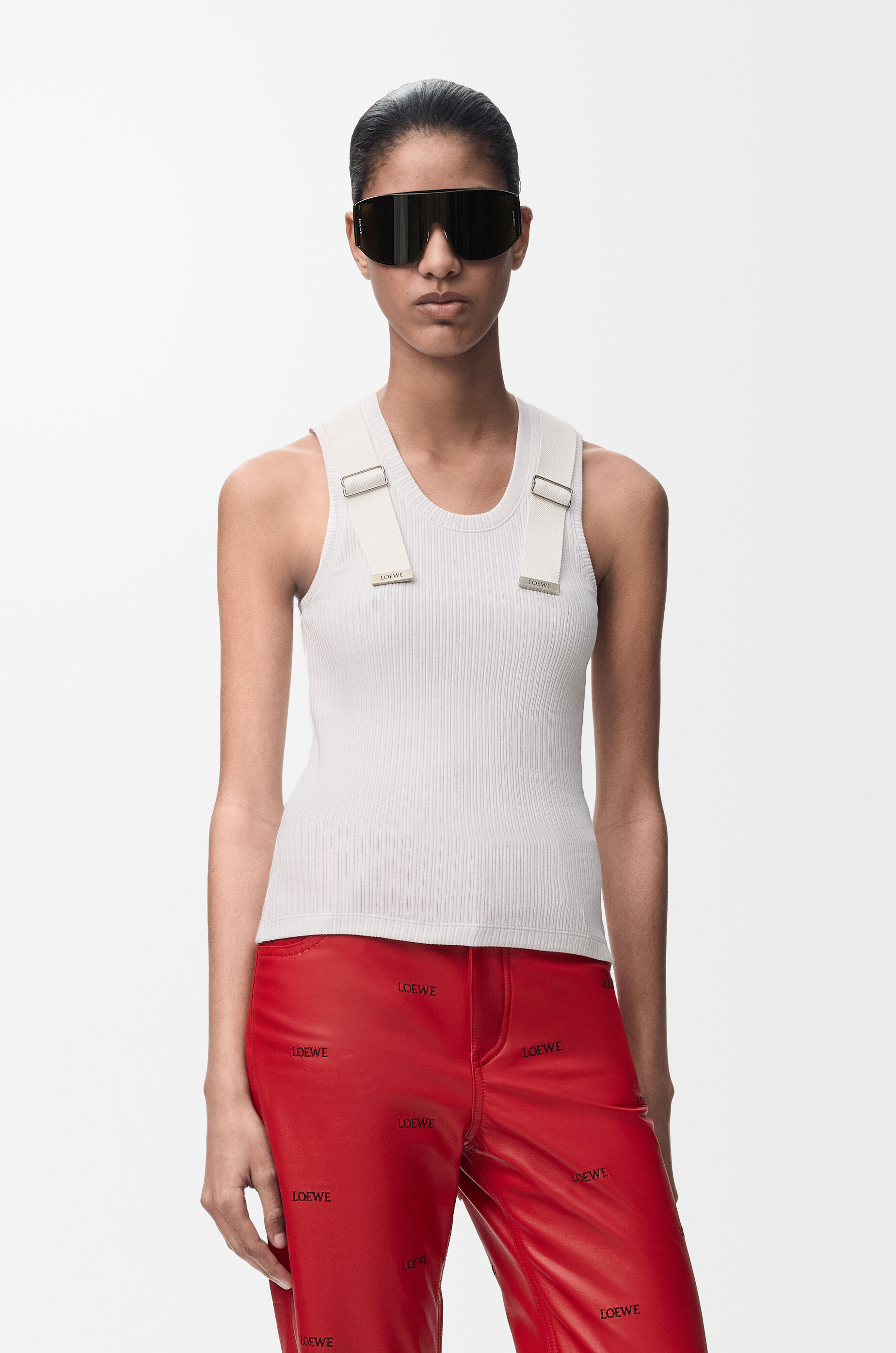 LOEWE Tank top in stretch cotton White