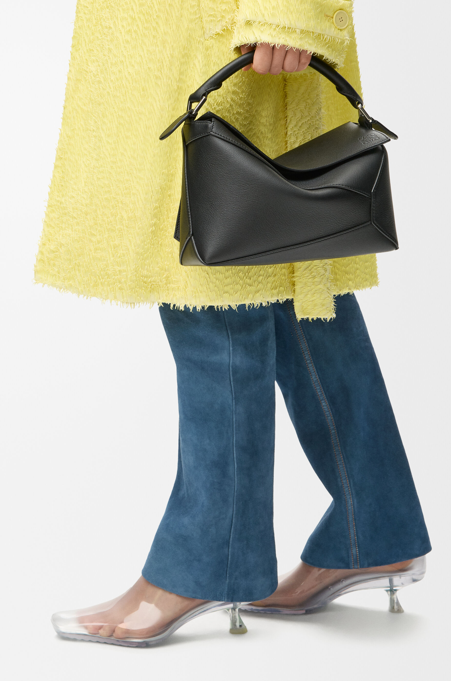 LOEWE Small Puzzle Edge bag in classic calfskin Black