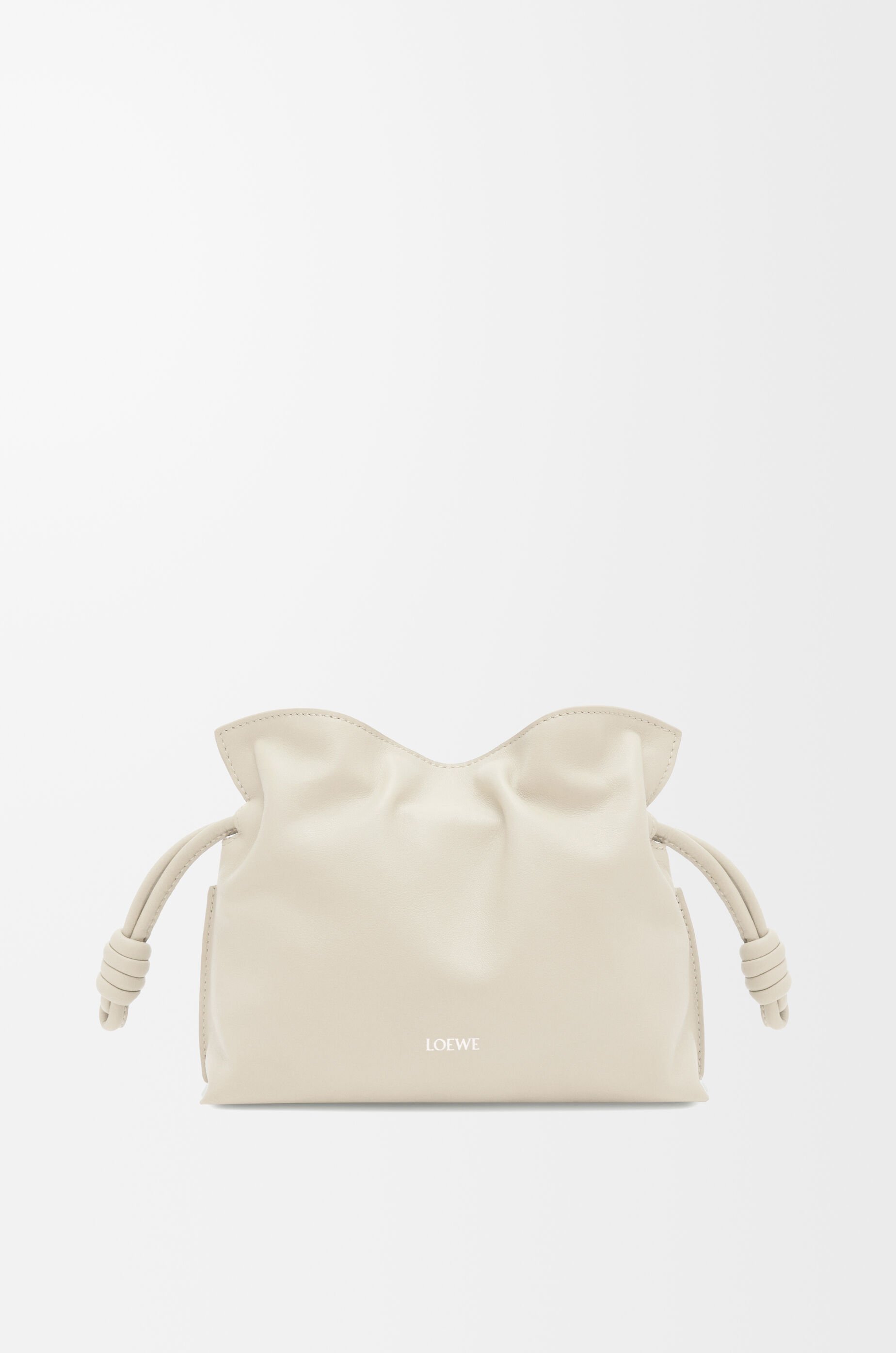 LOEWE Mini Flamenco clutch in nappa calfskin Sea Salt