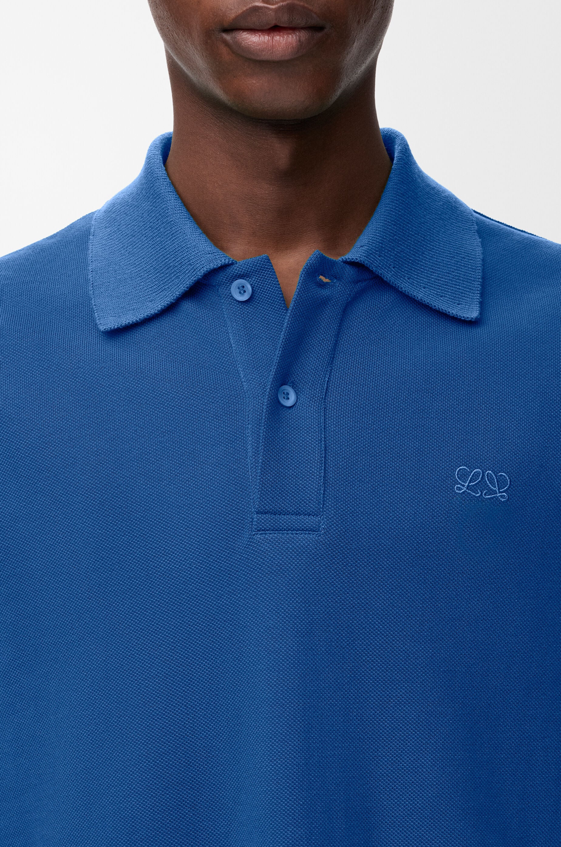 LOEWE Polo in cotton Blue