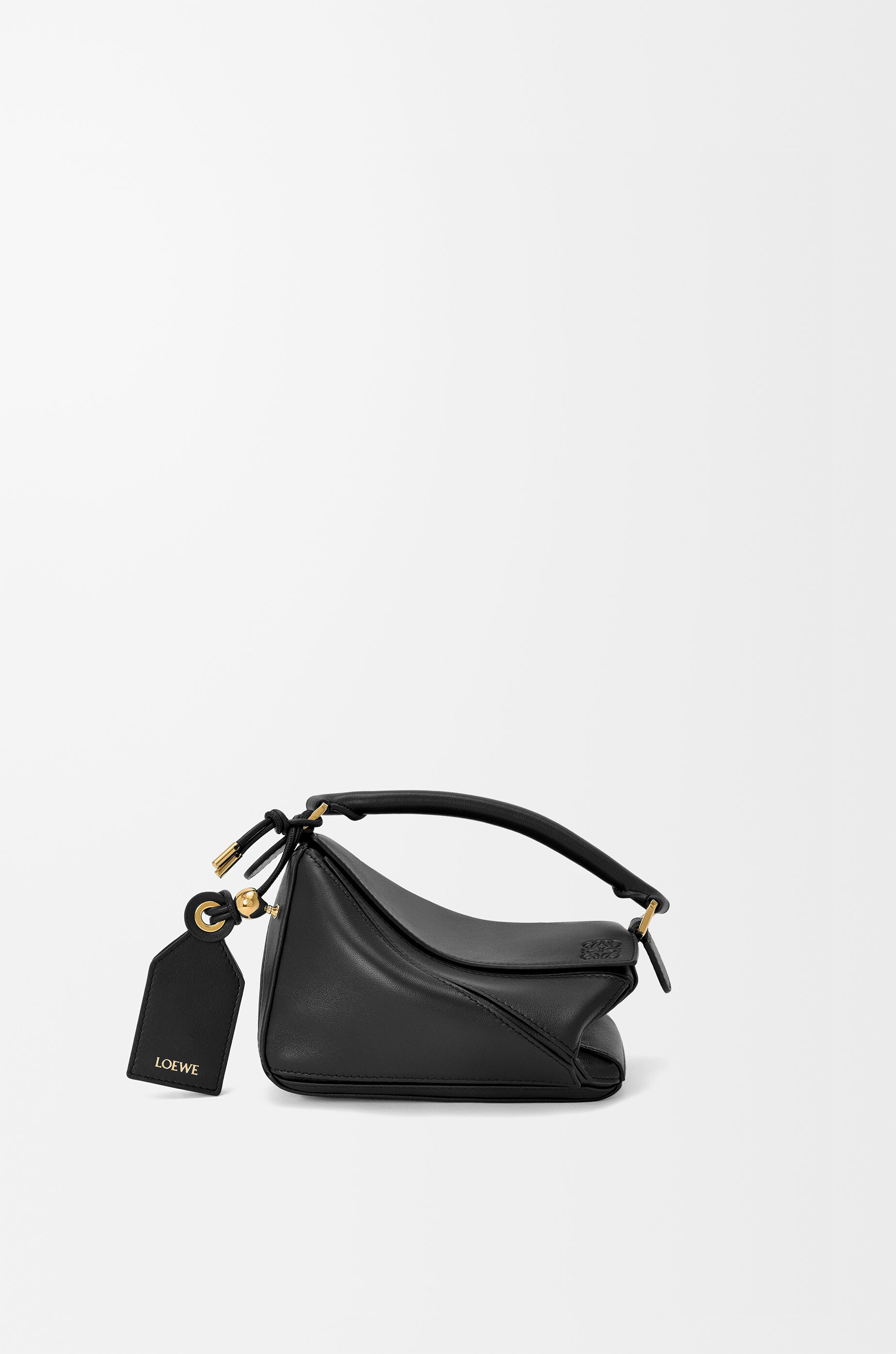 LOEWE Mini Featherlight Puzzle bag in nappa lambskin Black