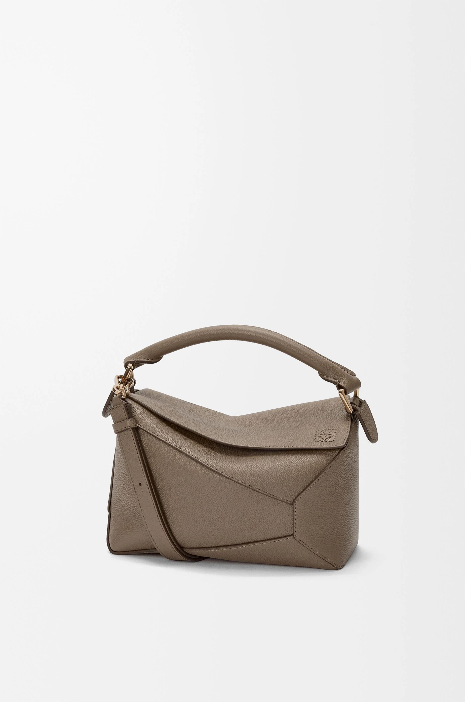 LOEWE Small Puzzle Edge bag in soft grained calfskin Taupe
