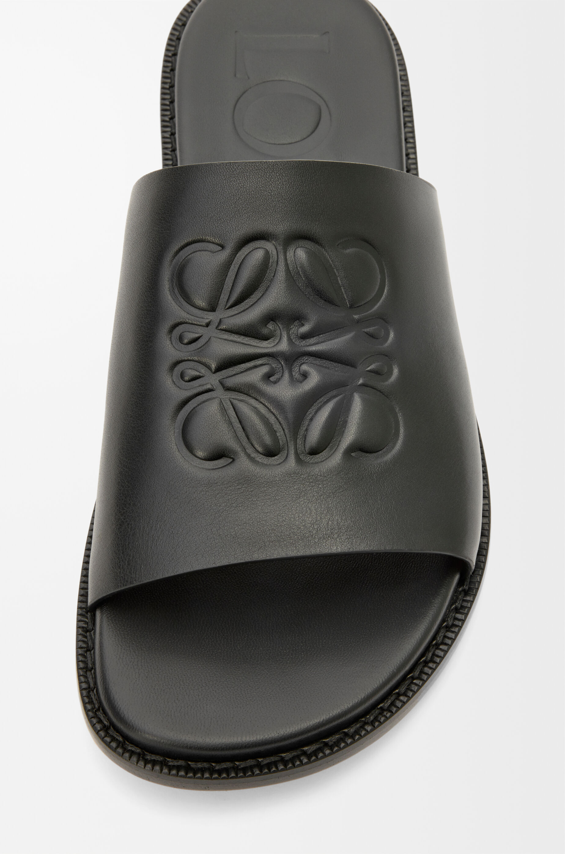 LOEWE Flex Anagram slide in soft calfskin Black