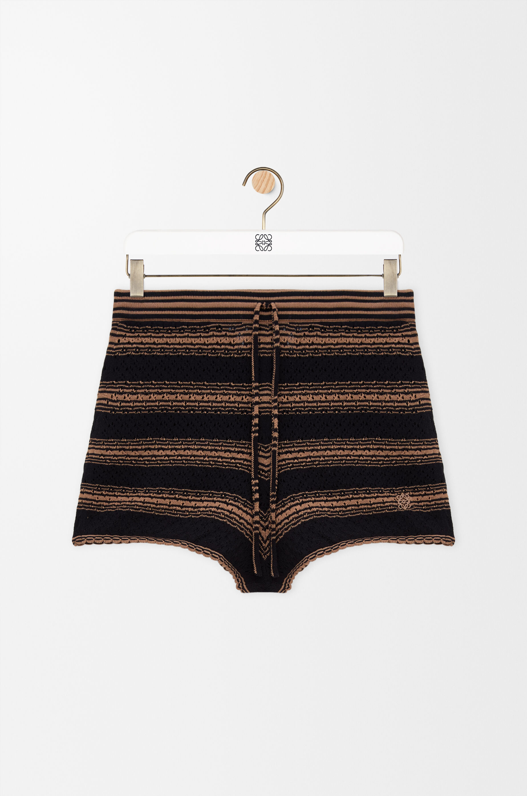LOEWE Shorts in cotton blend Black/Beige