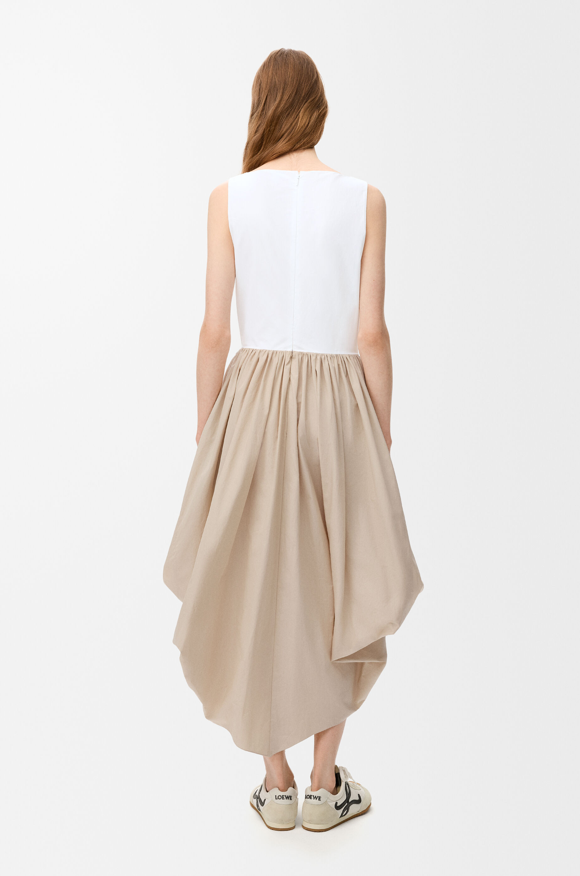 LOEWE Dress in cotton White/Beige