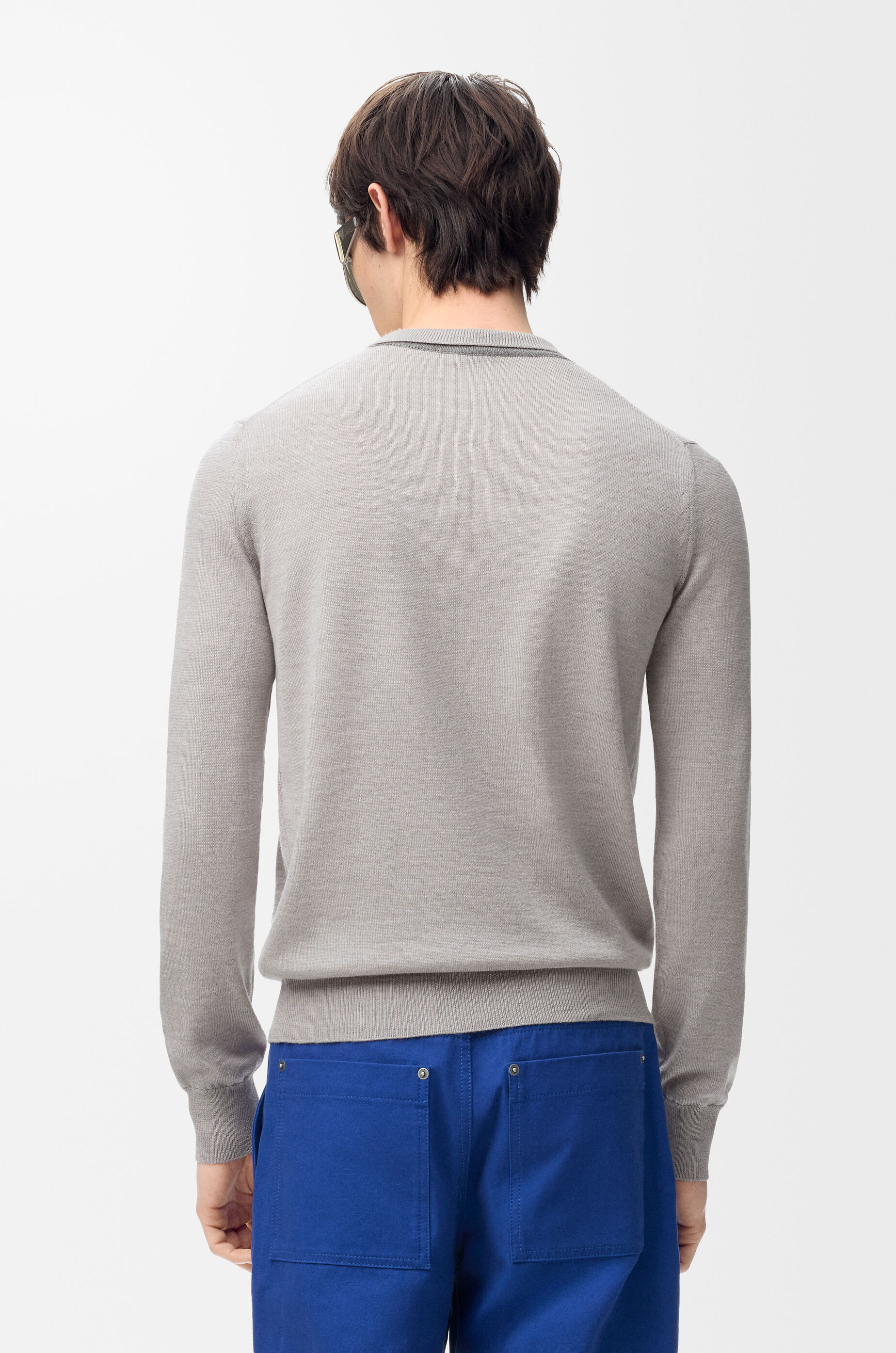 LOEWE Sweater in merino wool Light Grey/Grey