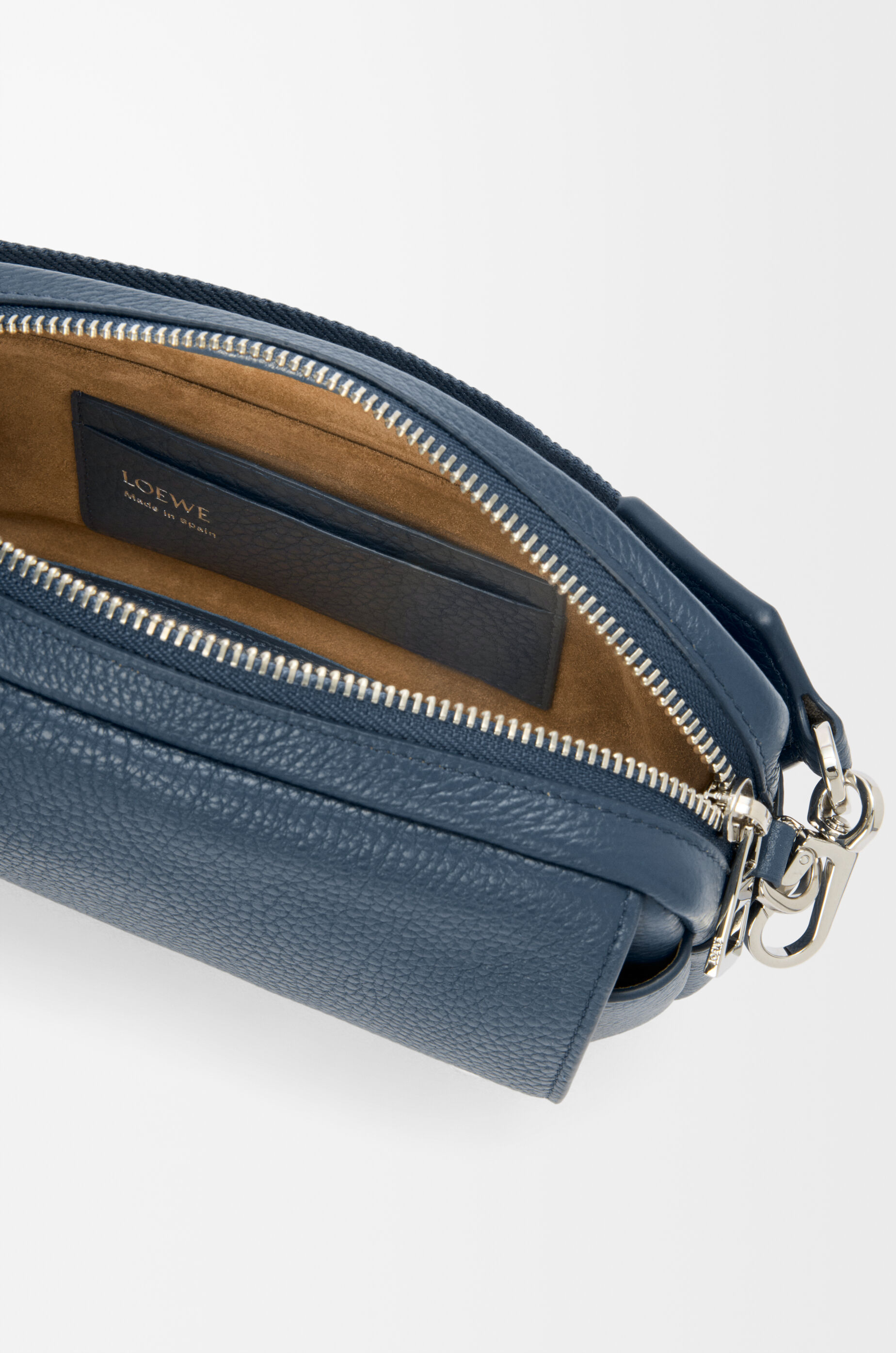 LOEWE Small Pebble messenger bag in supple grained calfskin Indigo Dye