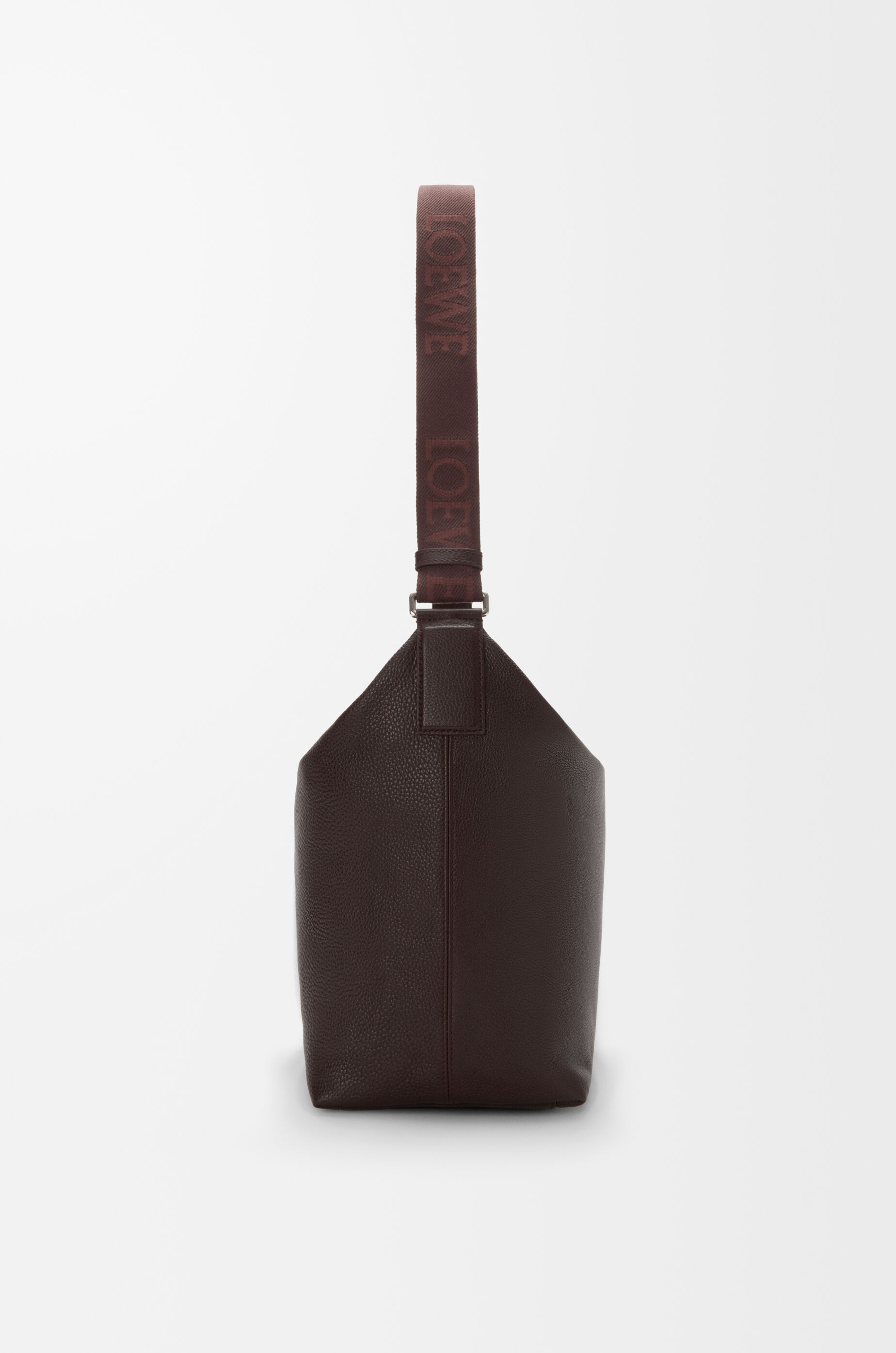 LOEWE Cubi crossbody bag in supple grained calfskin Oxblood