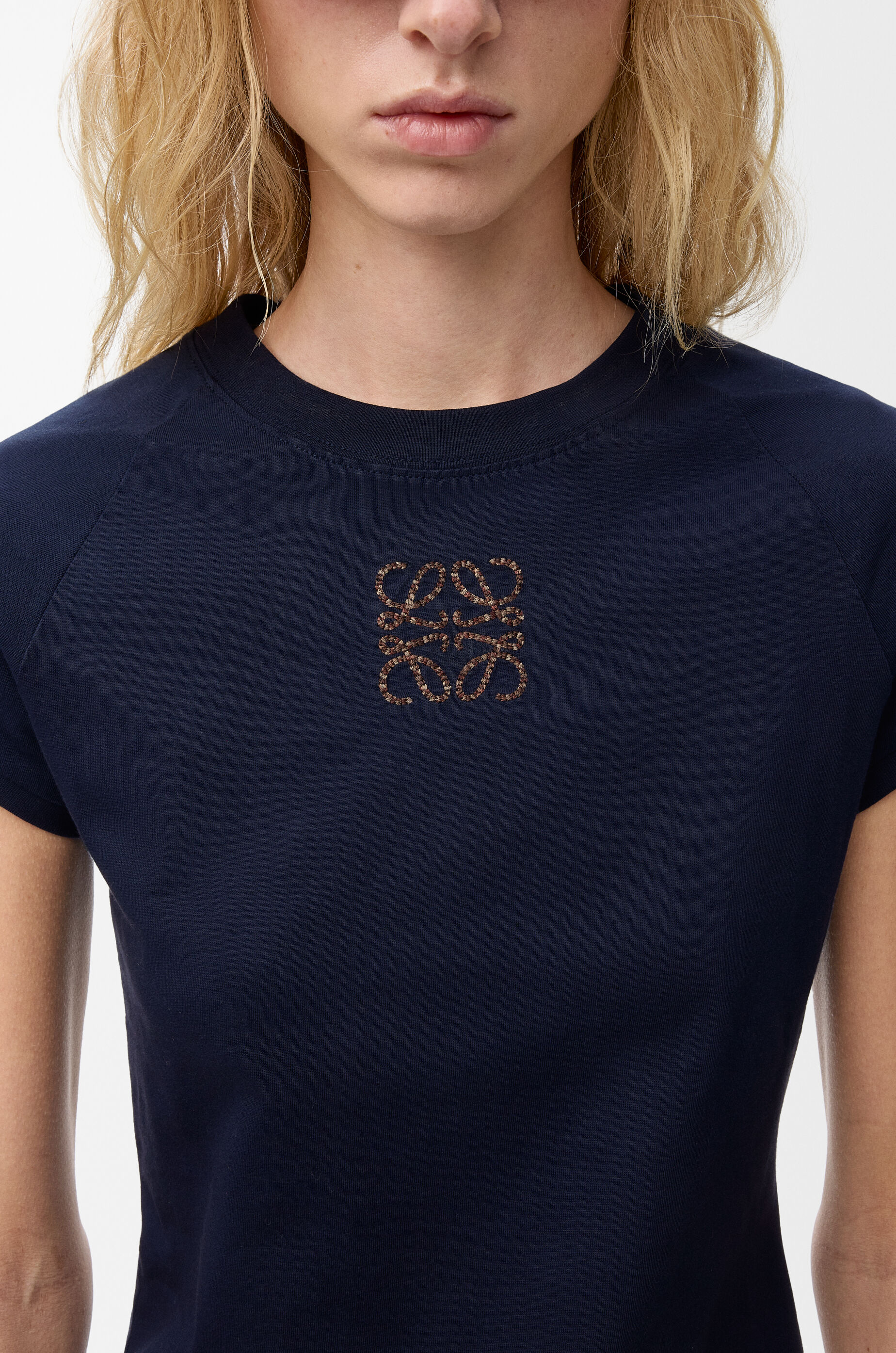 LOEWE Small fit T-shirt in cotton Navy Blue