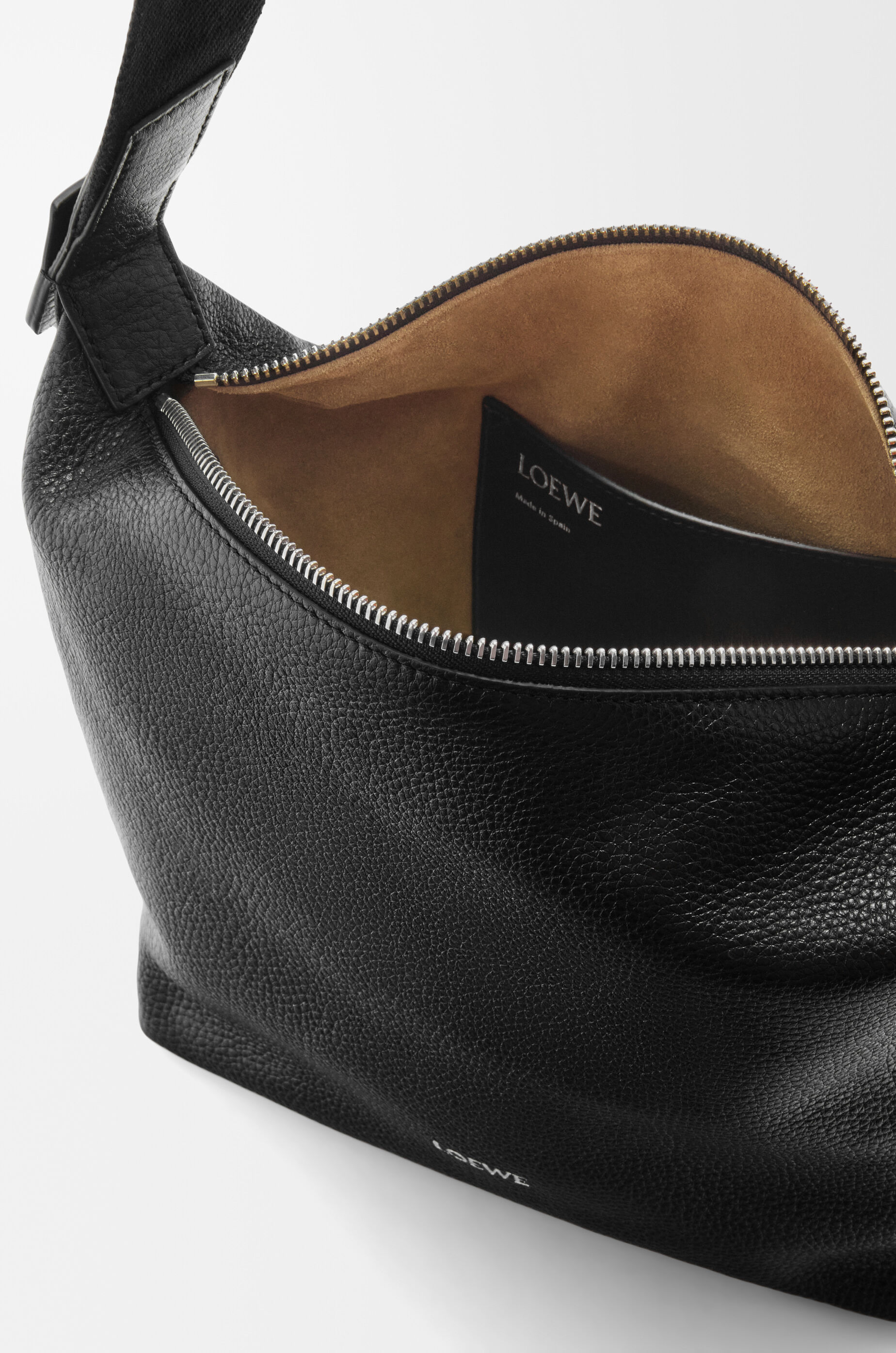LOEWE Small Cubi crossbody bag in supple grained calfskin Black