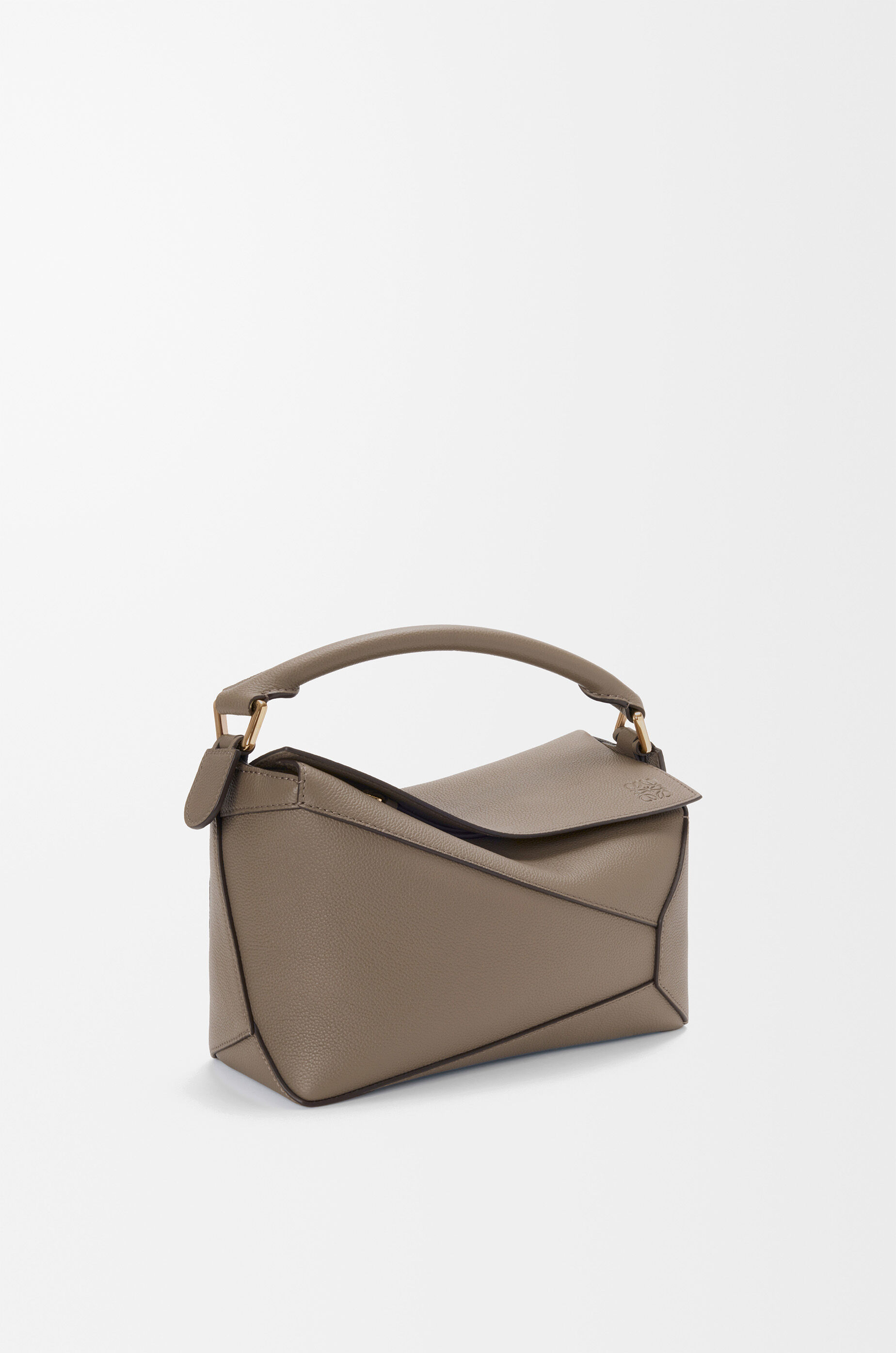 LOEWE Small Puzzle Edge bag in soft grained calfskin Taupe