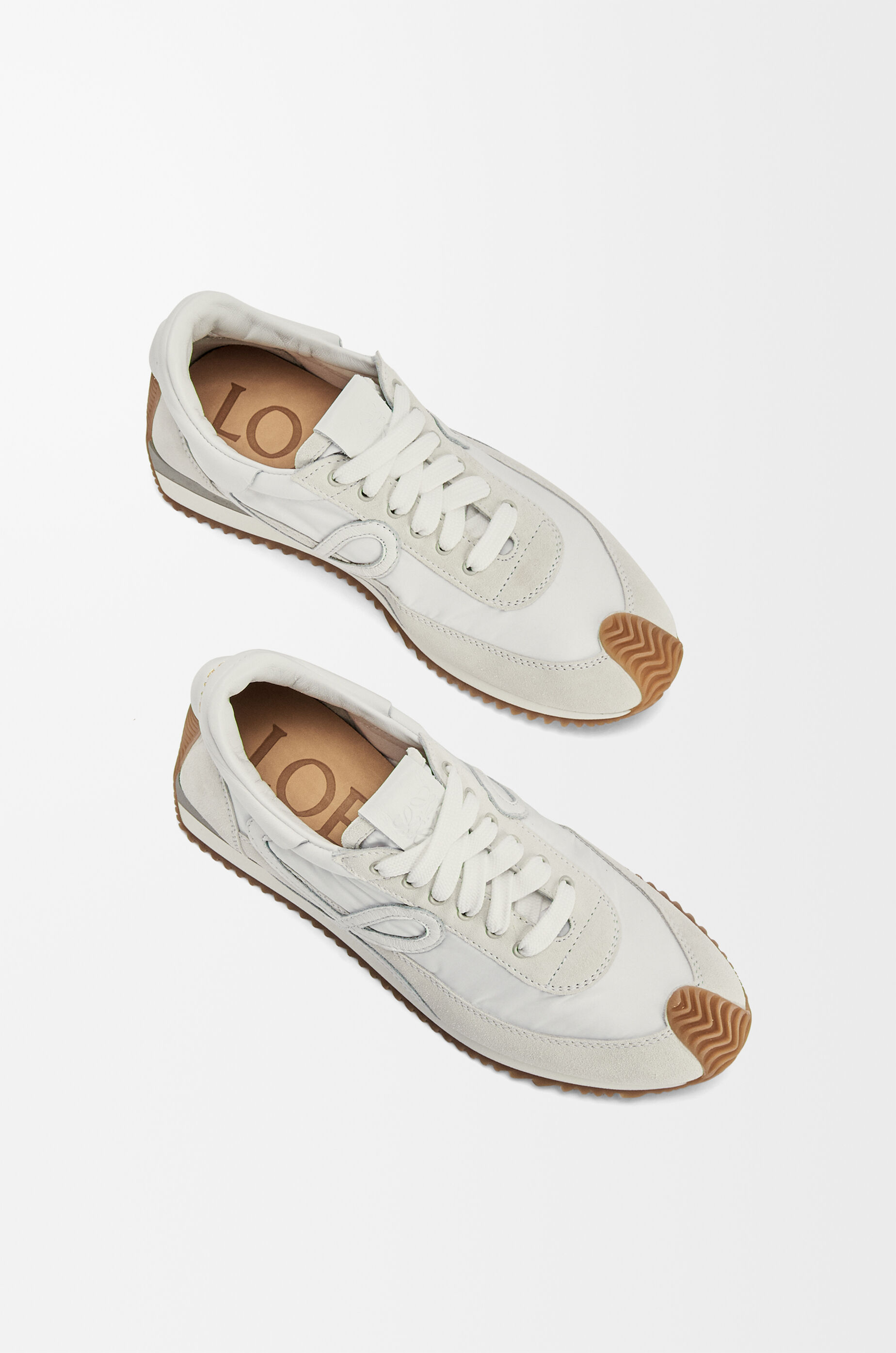 LOEWE Flow Runner in nylon and suede White