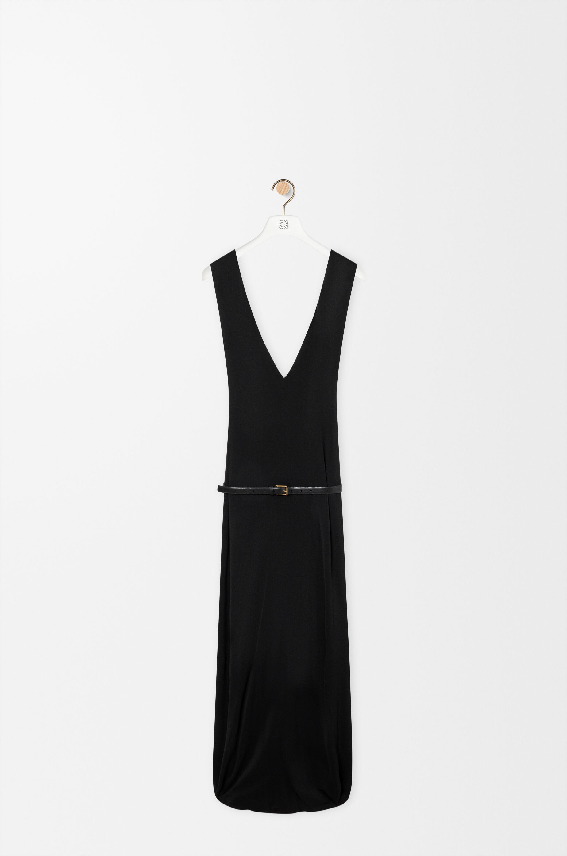LOEWE Draped dress in viscose Black