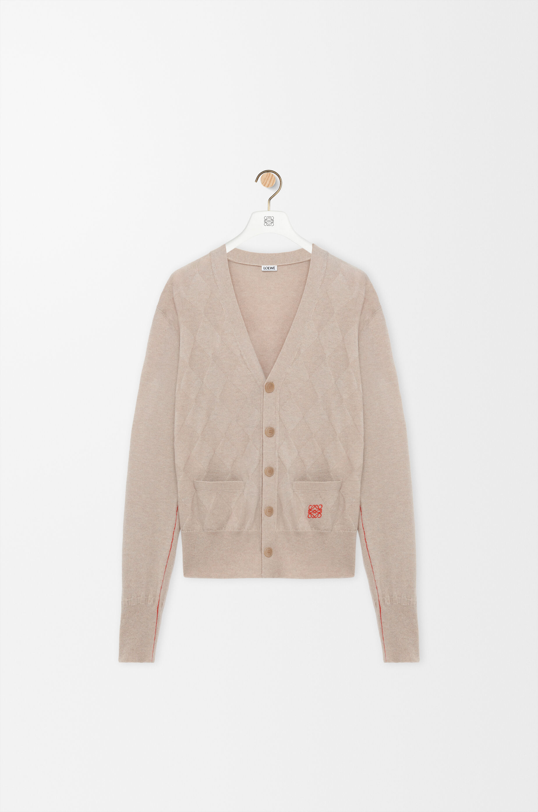 LOEWE Cardigan in wool and cashmere Beige