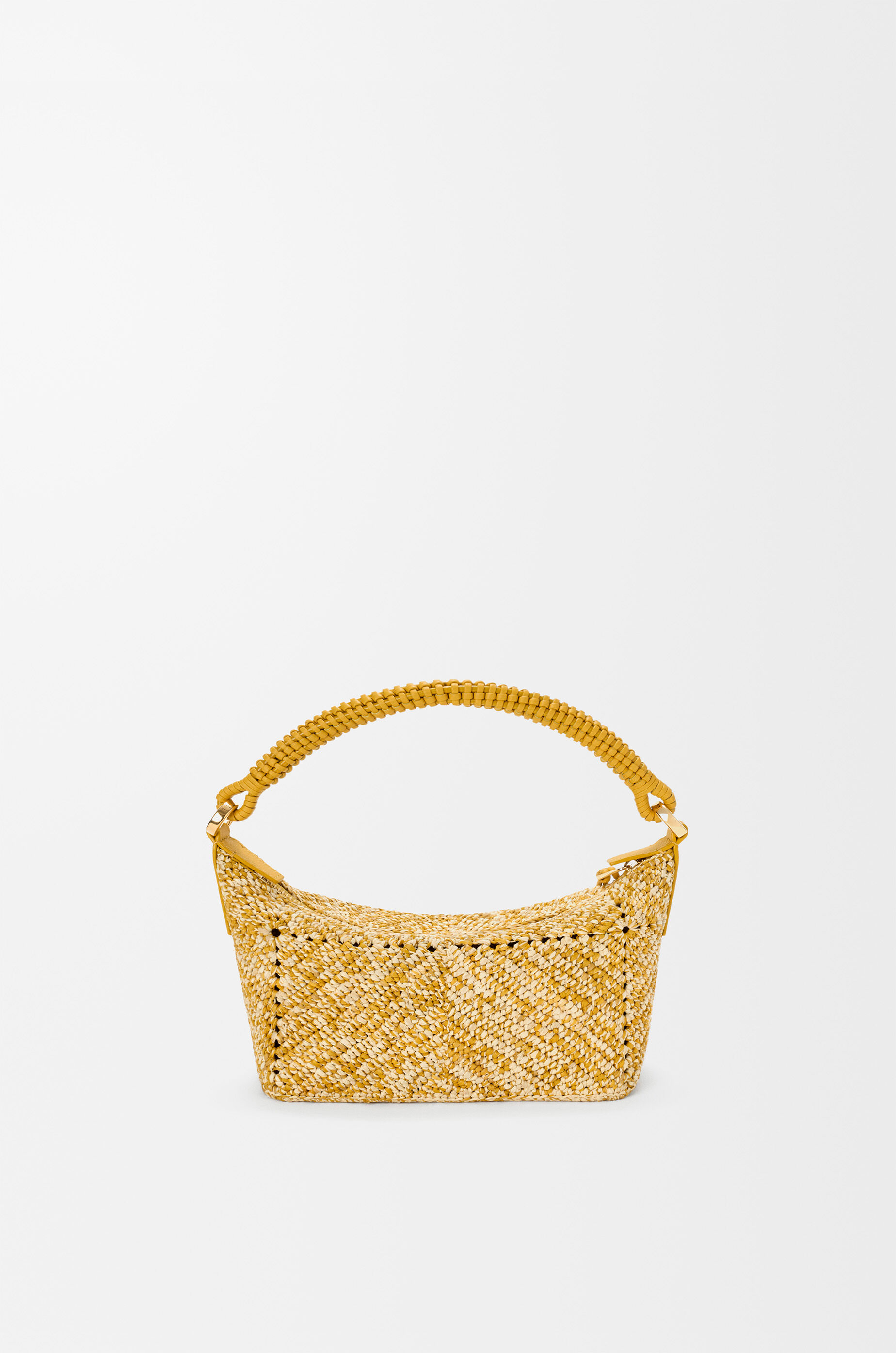 LOEWE Cala mini bag in melange raffia Mustard
