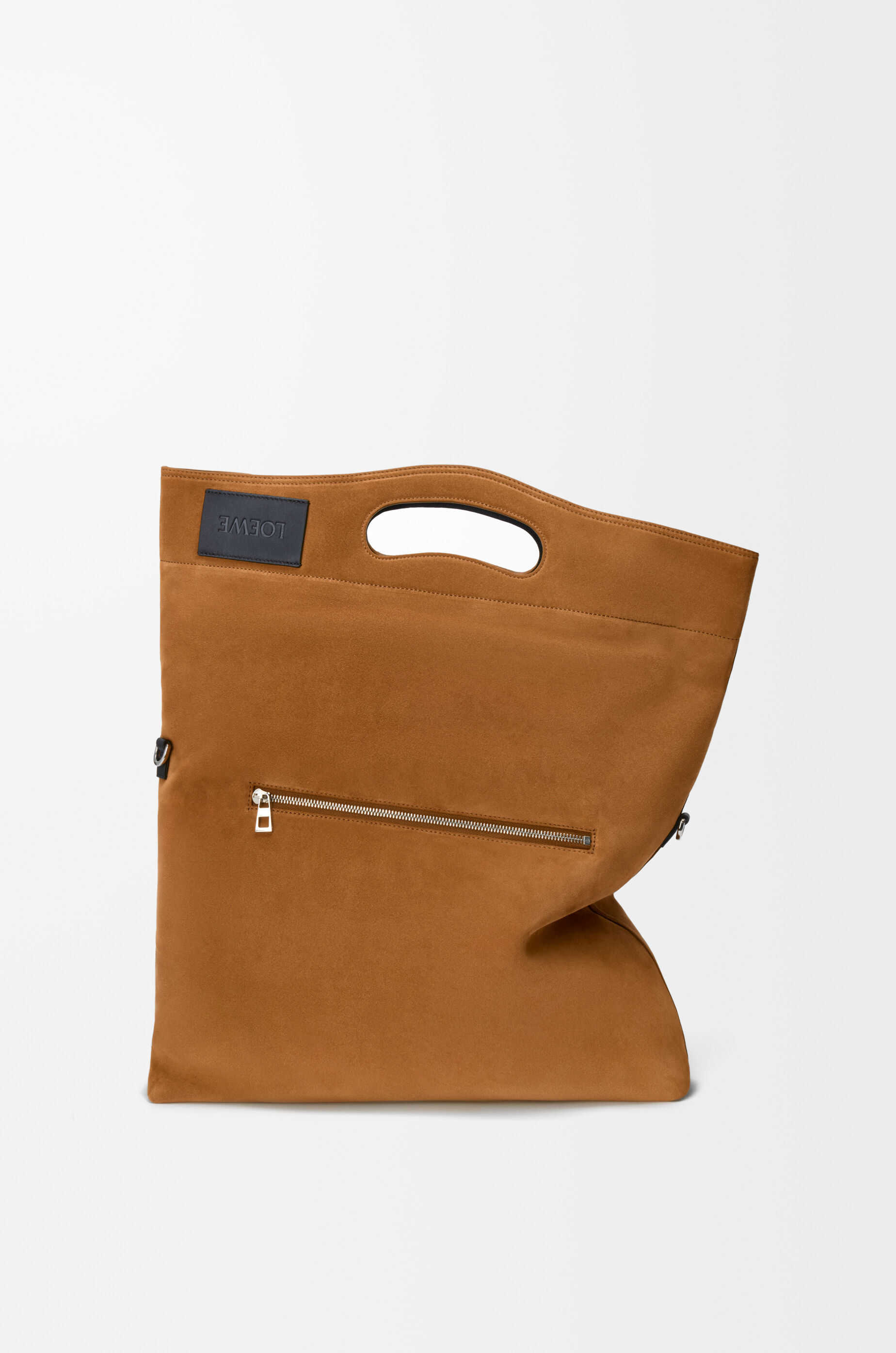 LOEWE Bob folded tote in suede Tobacco