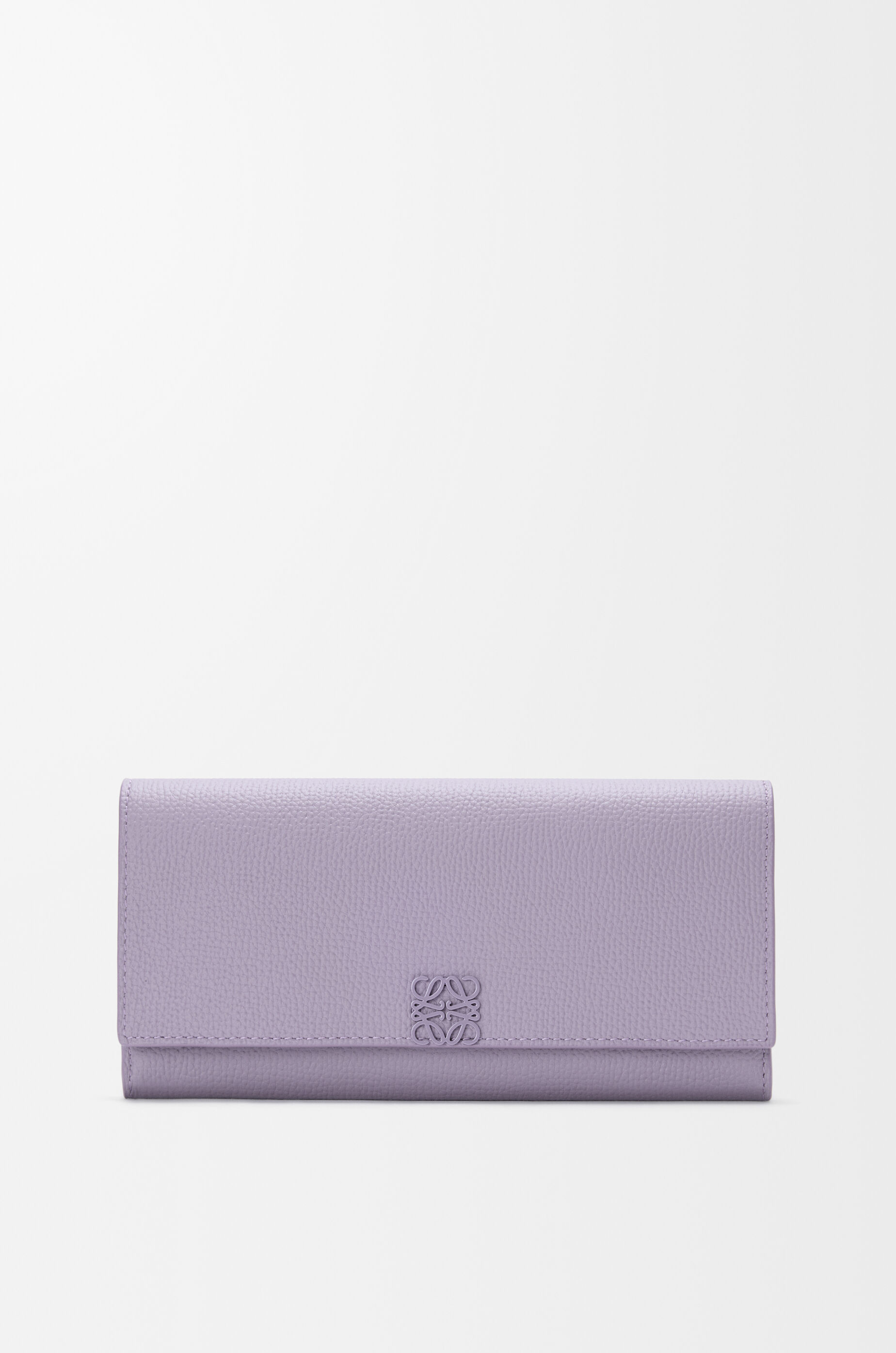 LOEWE Anagram continental wallet in pebble grained calfskin Dirty Mauve
