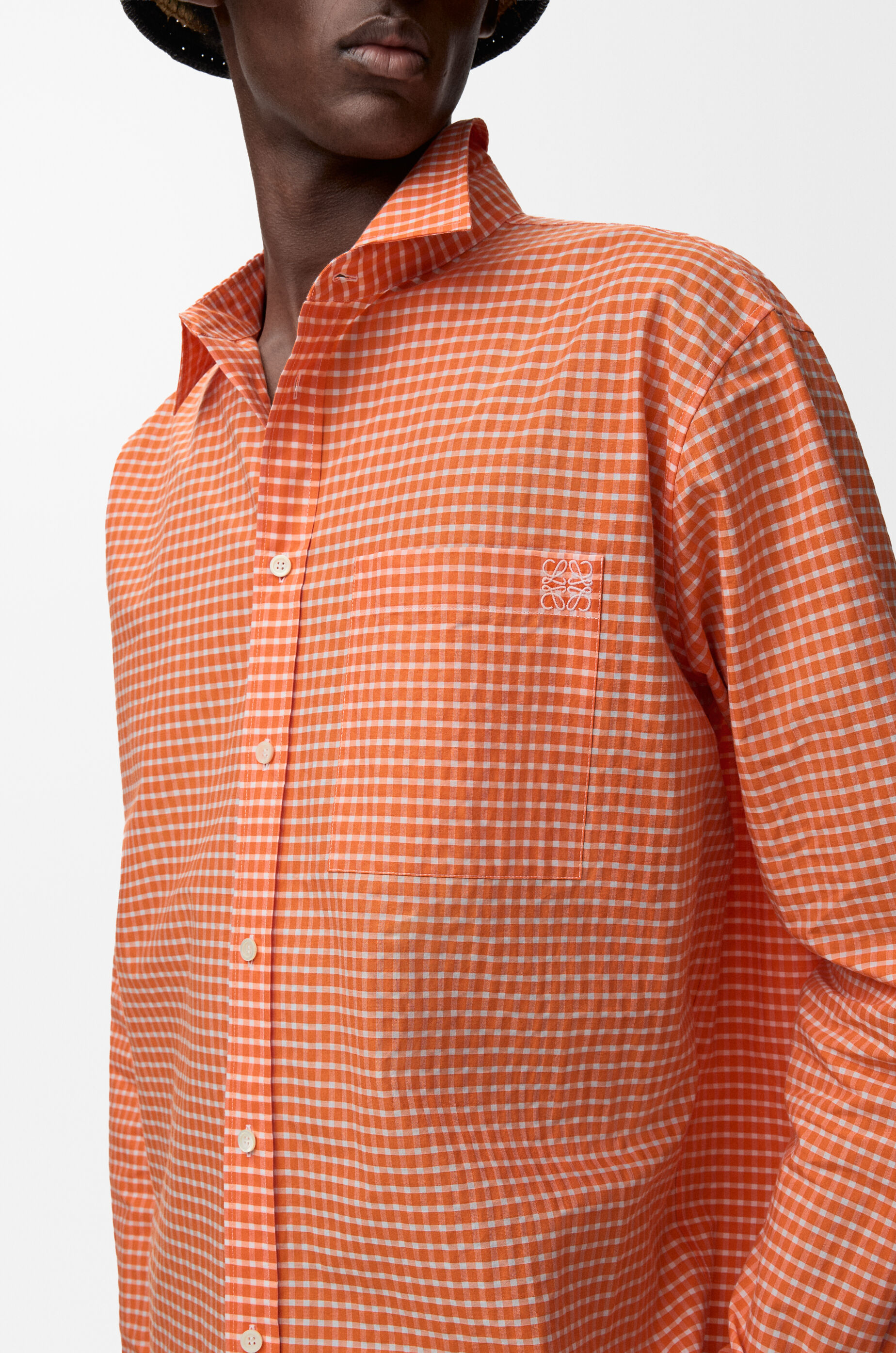 LOEWE Shirt in cotton Orange/White
