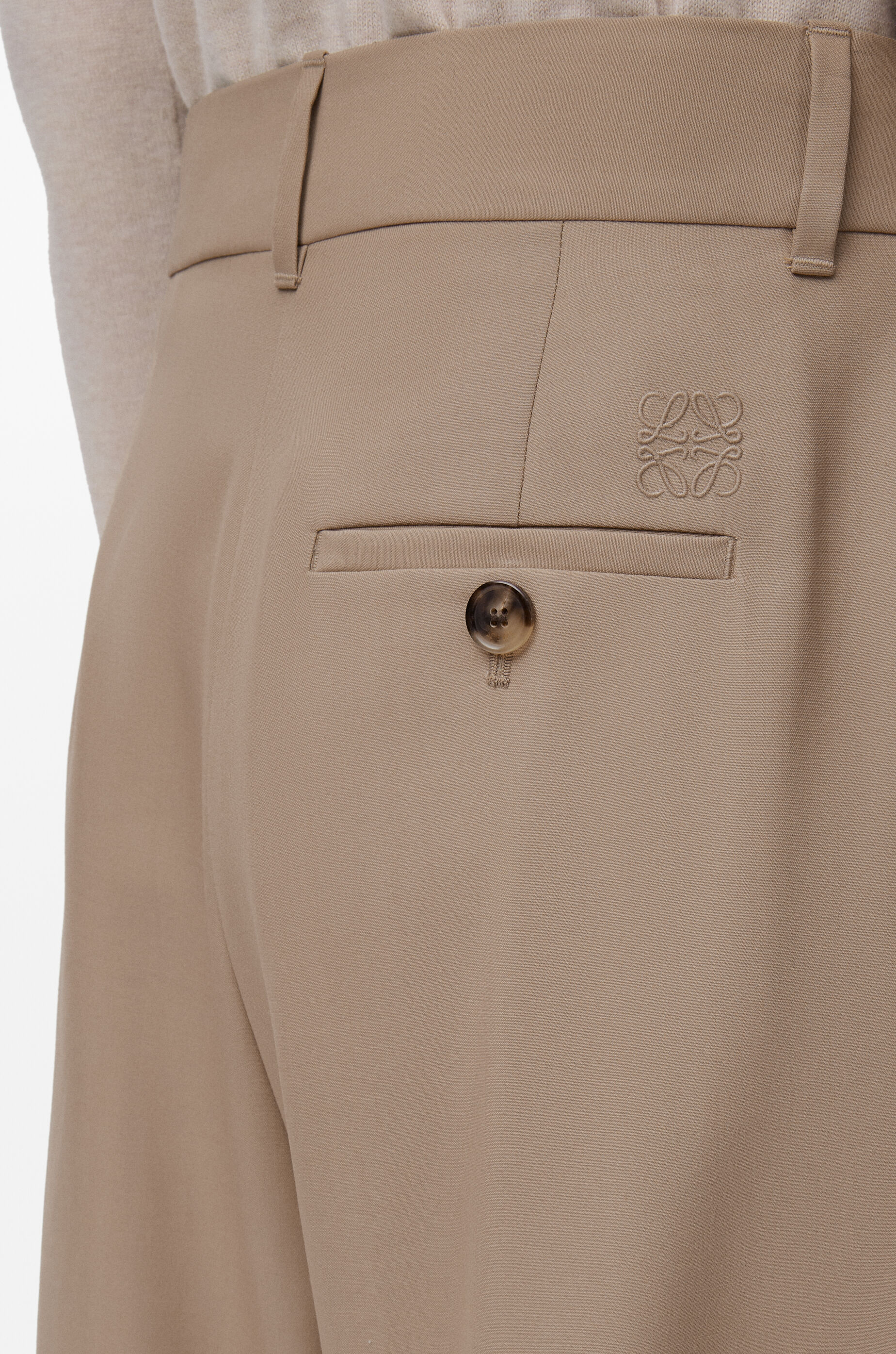 LOEWE Barrel trousers in wool Sand