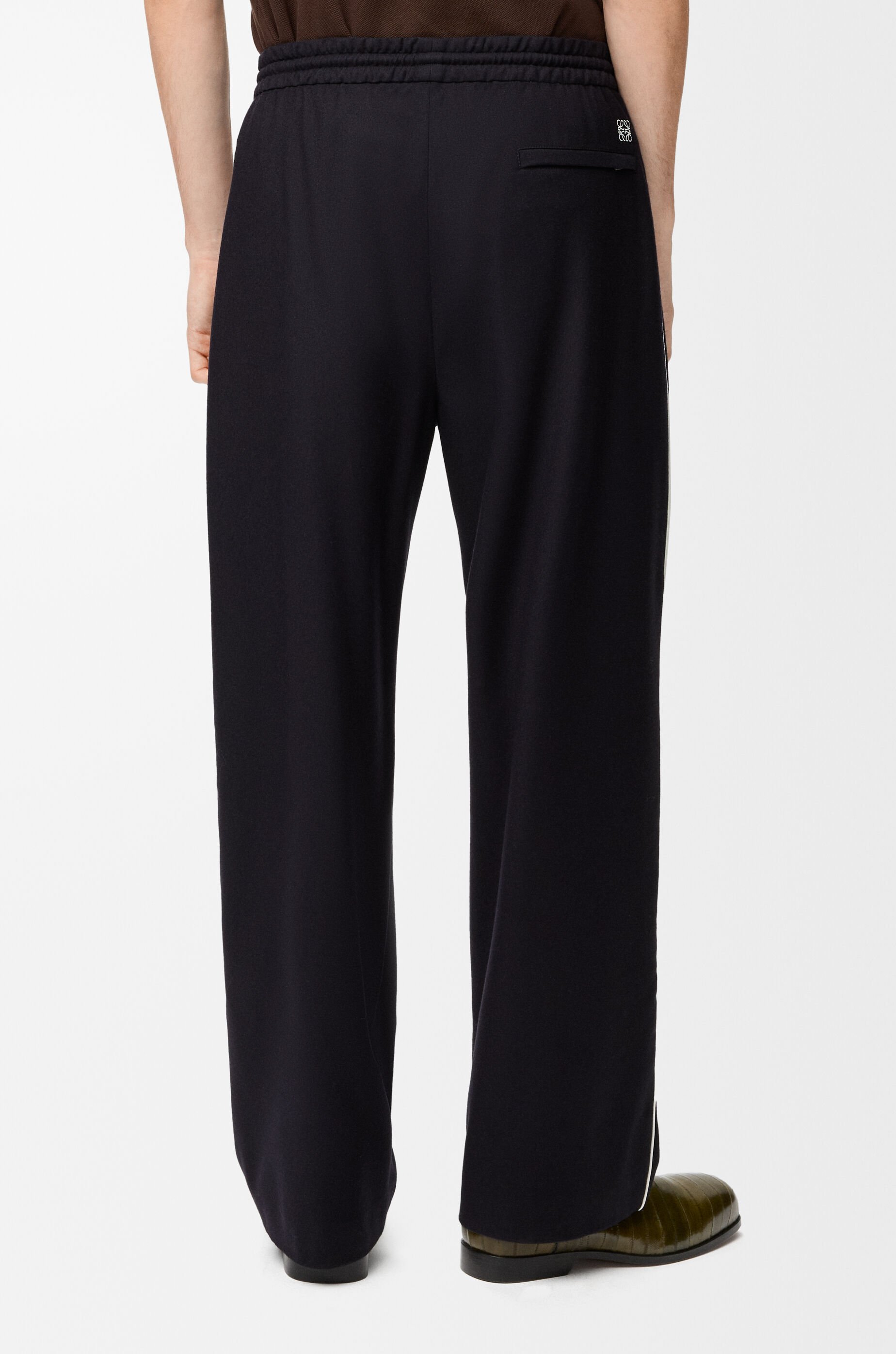 LOEWE Drawstring trousers in wool Navy Blue