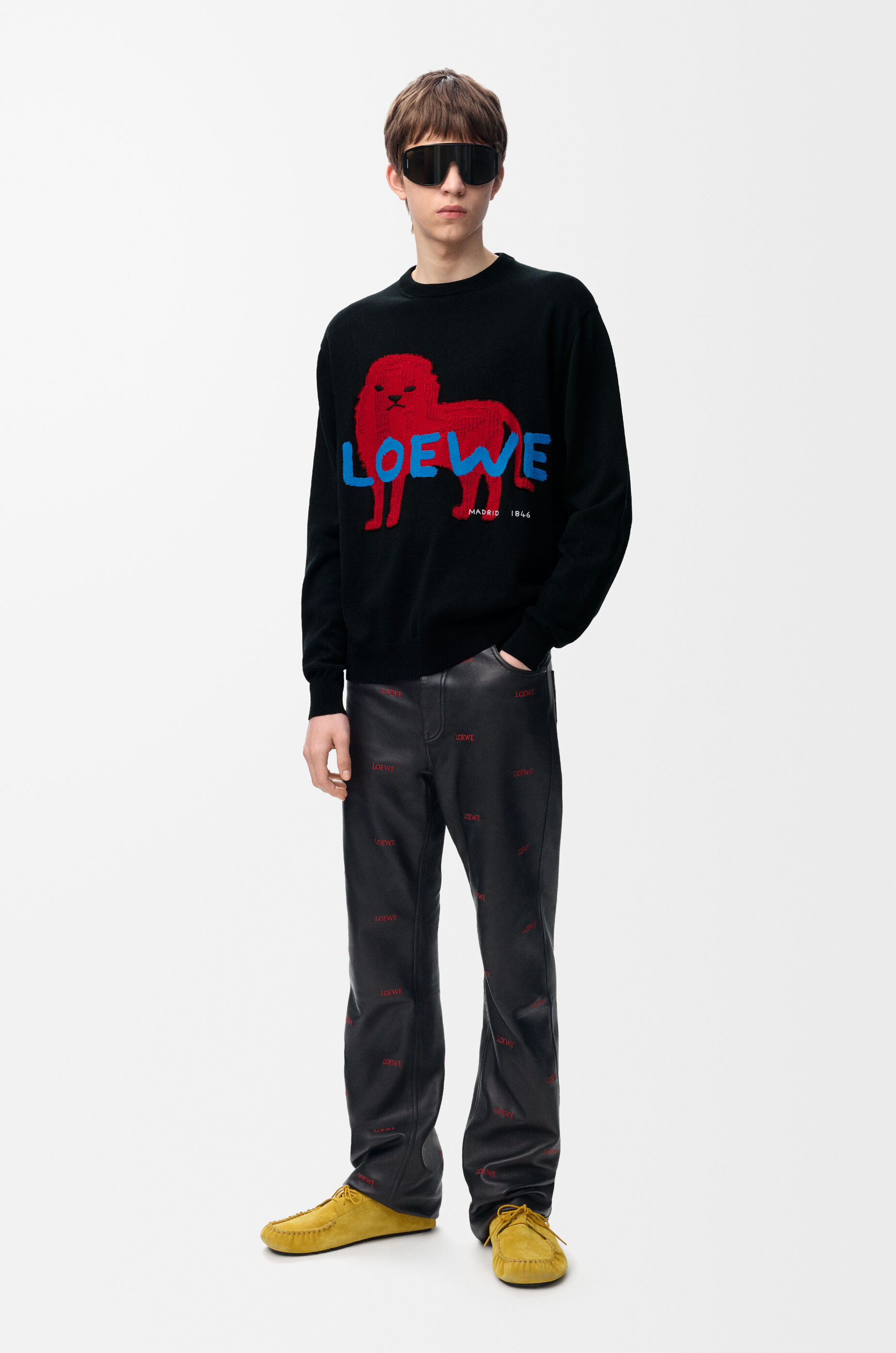 LOEWE Sweater in cotton and silk Black