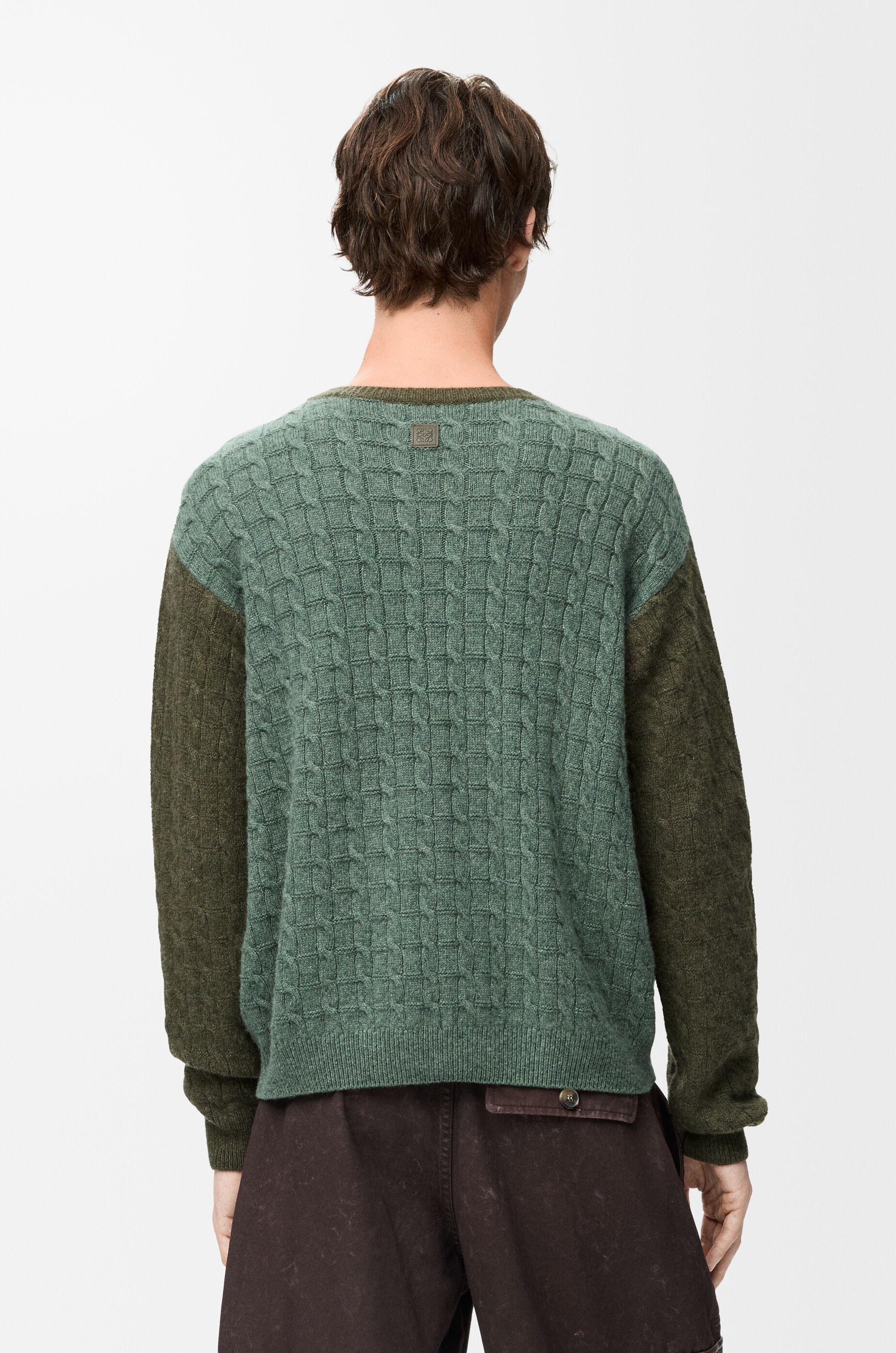 LOEWE Sweater in cashmere Light Green/Khaki Green