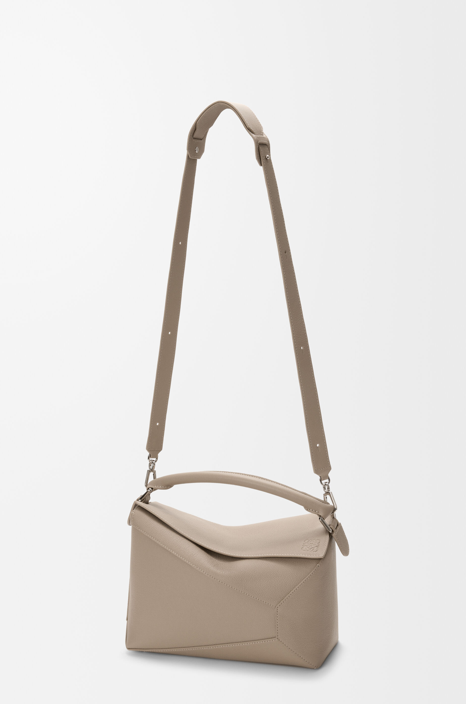 LOEWE Medium Puzzle Edge bag in soft grained calfskin Clay