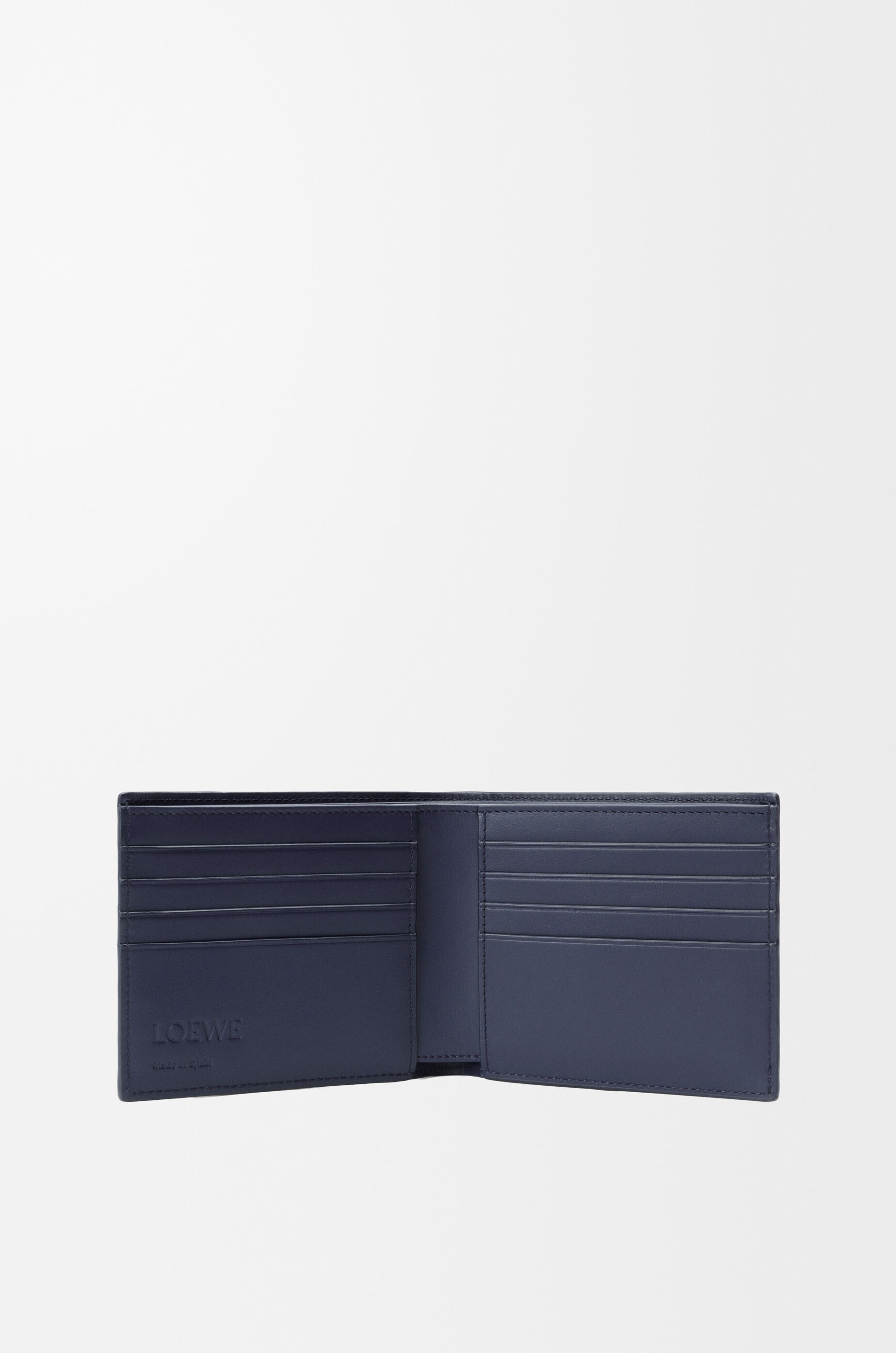 LOEWE Puzzle bifold wallet in classic calfskin Blue Grey/Navy