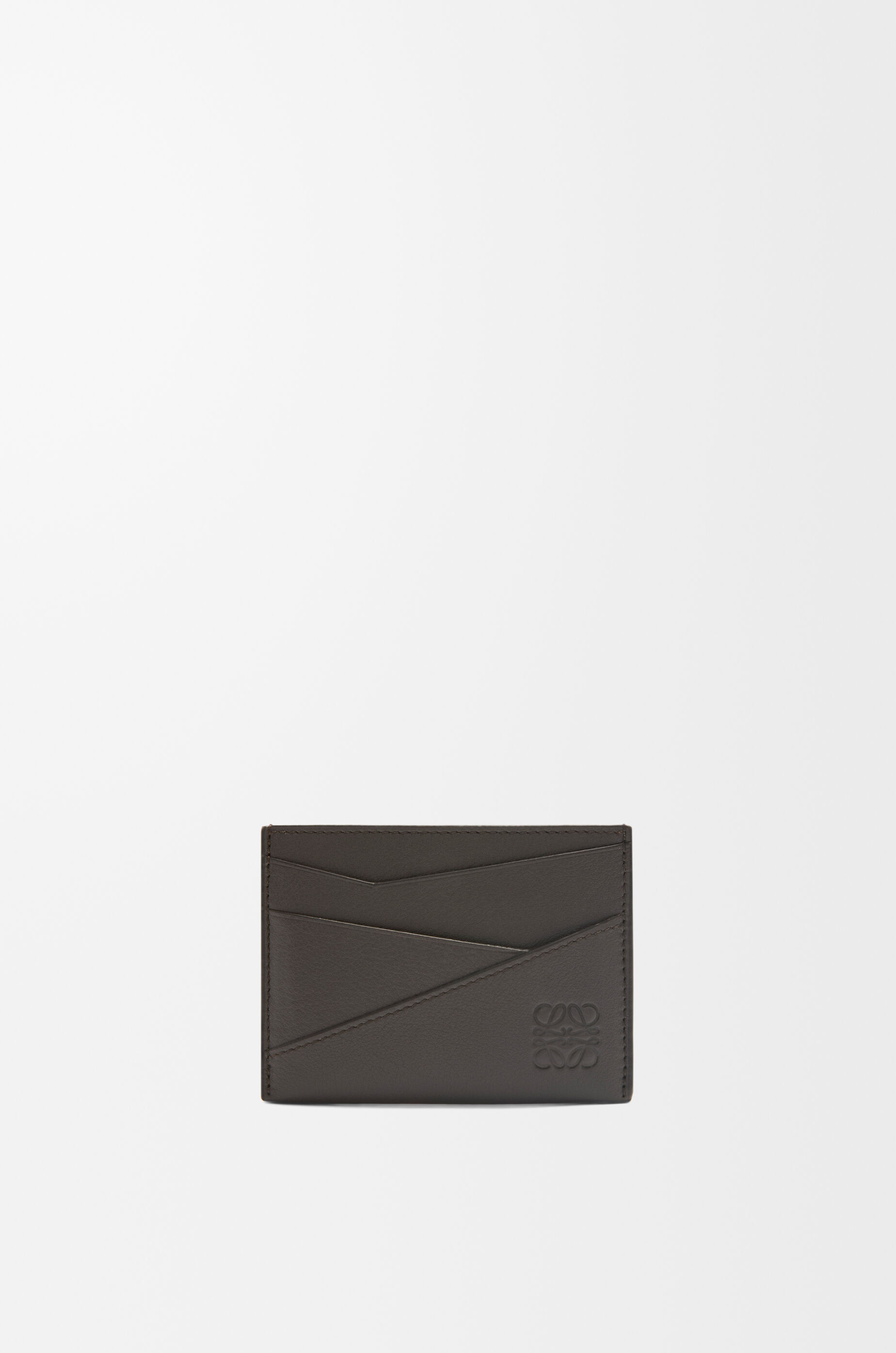 LOEWE Puzzle plain cardholder in classic calfskin Dark Grey