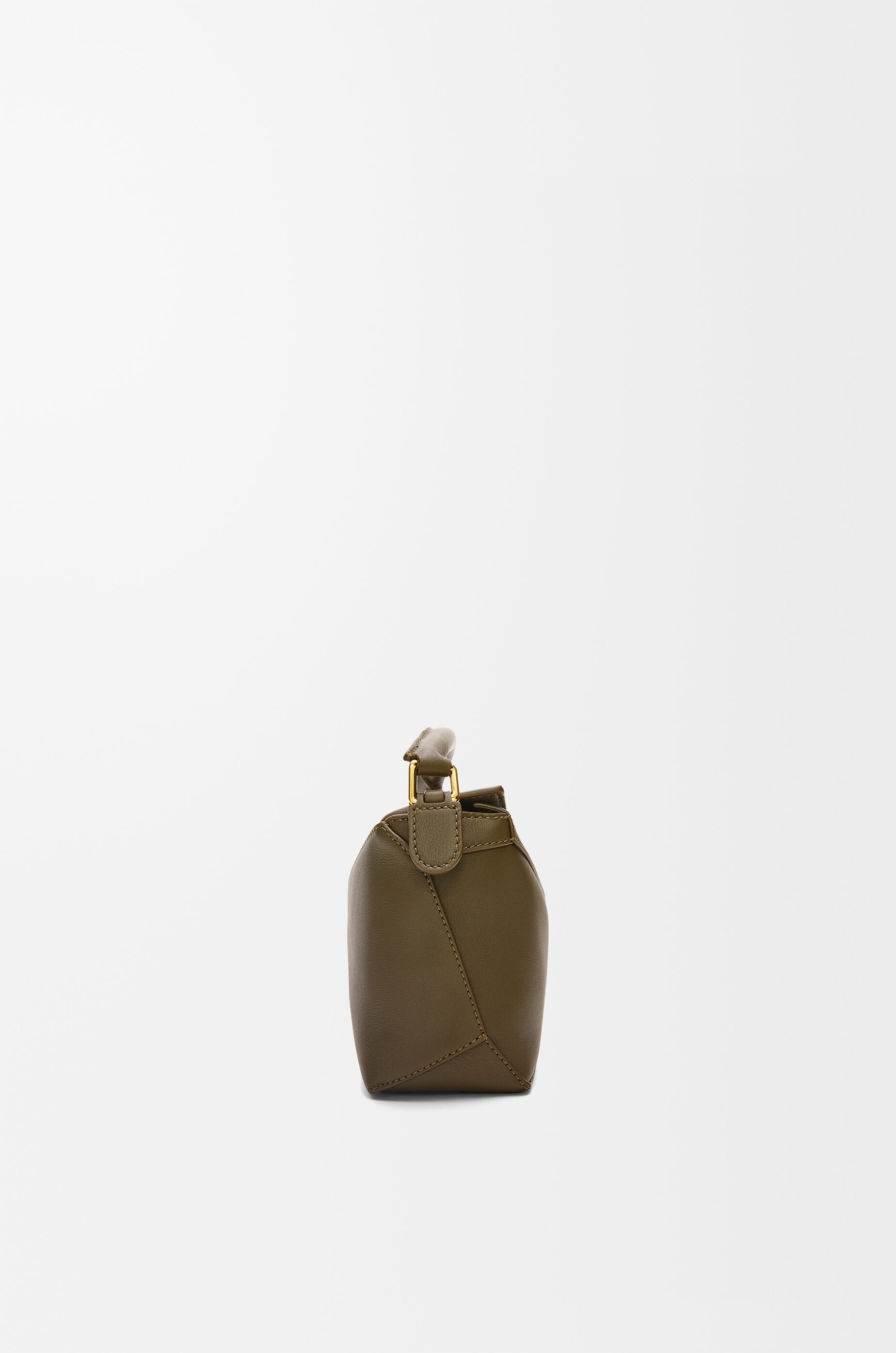 LOEWE Mini Puzzle Edge bag in classic calfskin Dark Khaki