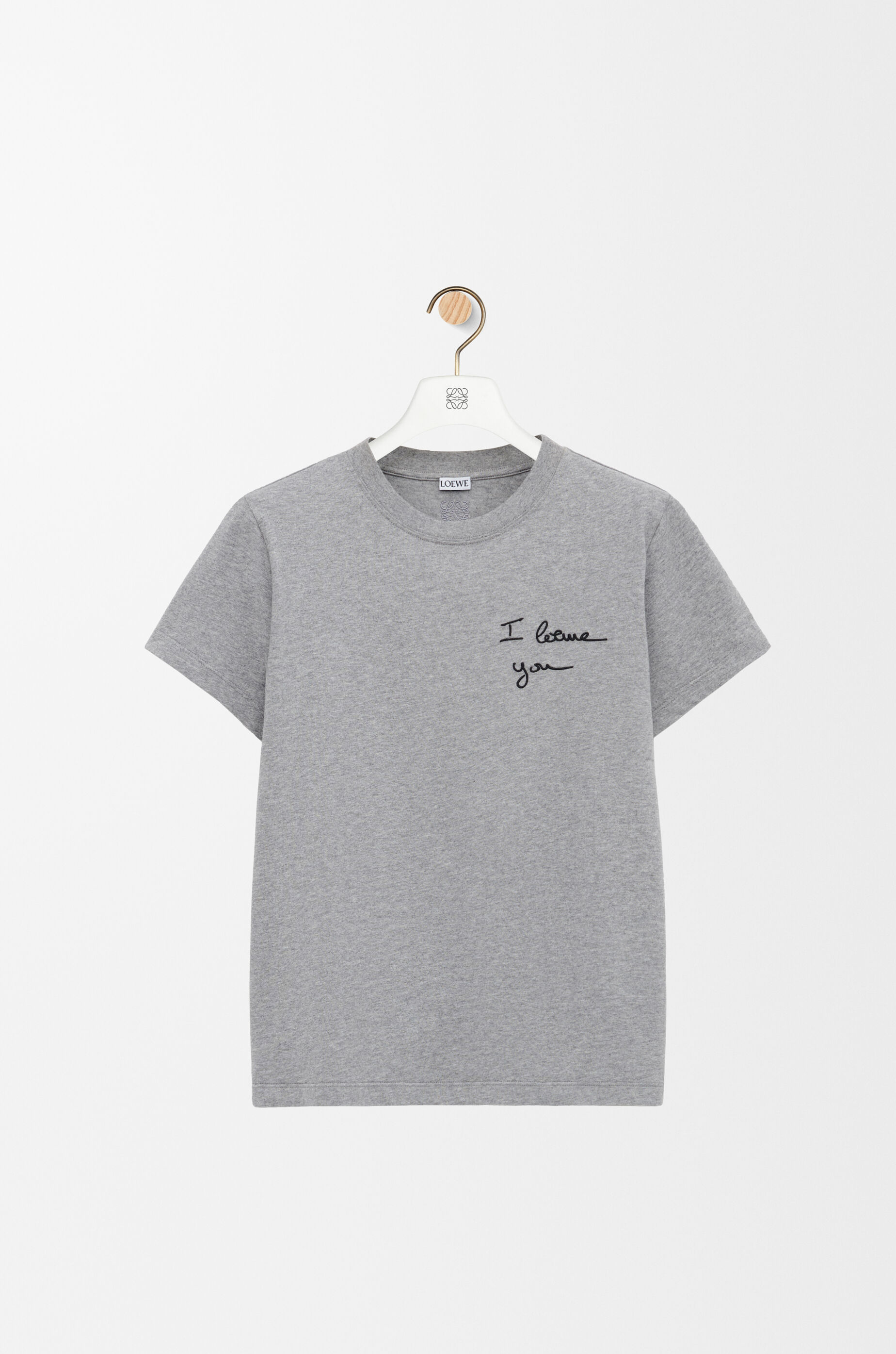 LOEWE Regular fit T-shirt in cotton Grey Melange