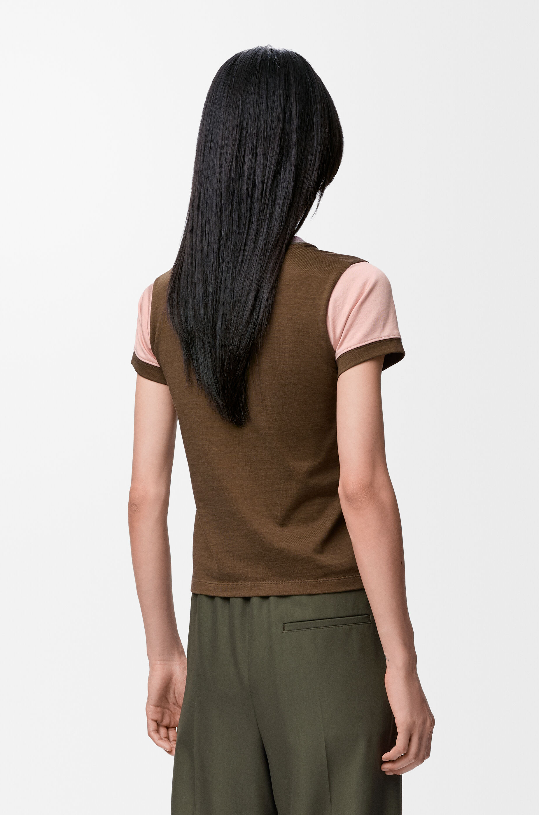 LOEWE Small fit T-shirt in cotton blend Khaki Green
