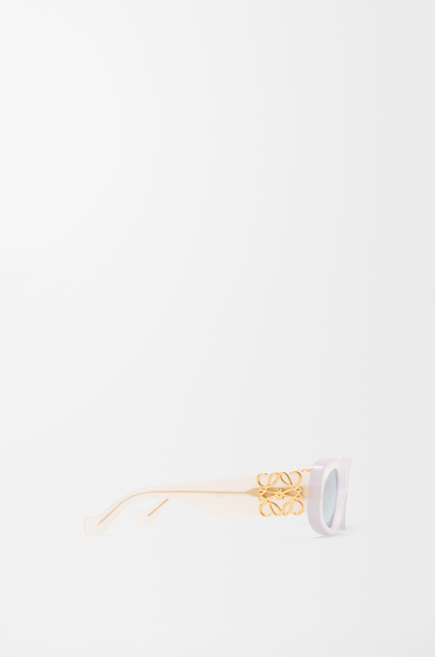 LOEWE Beveled Oval Maxi Anagram sunglasses White