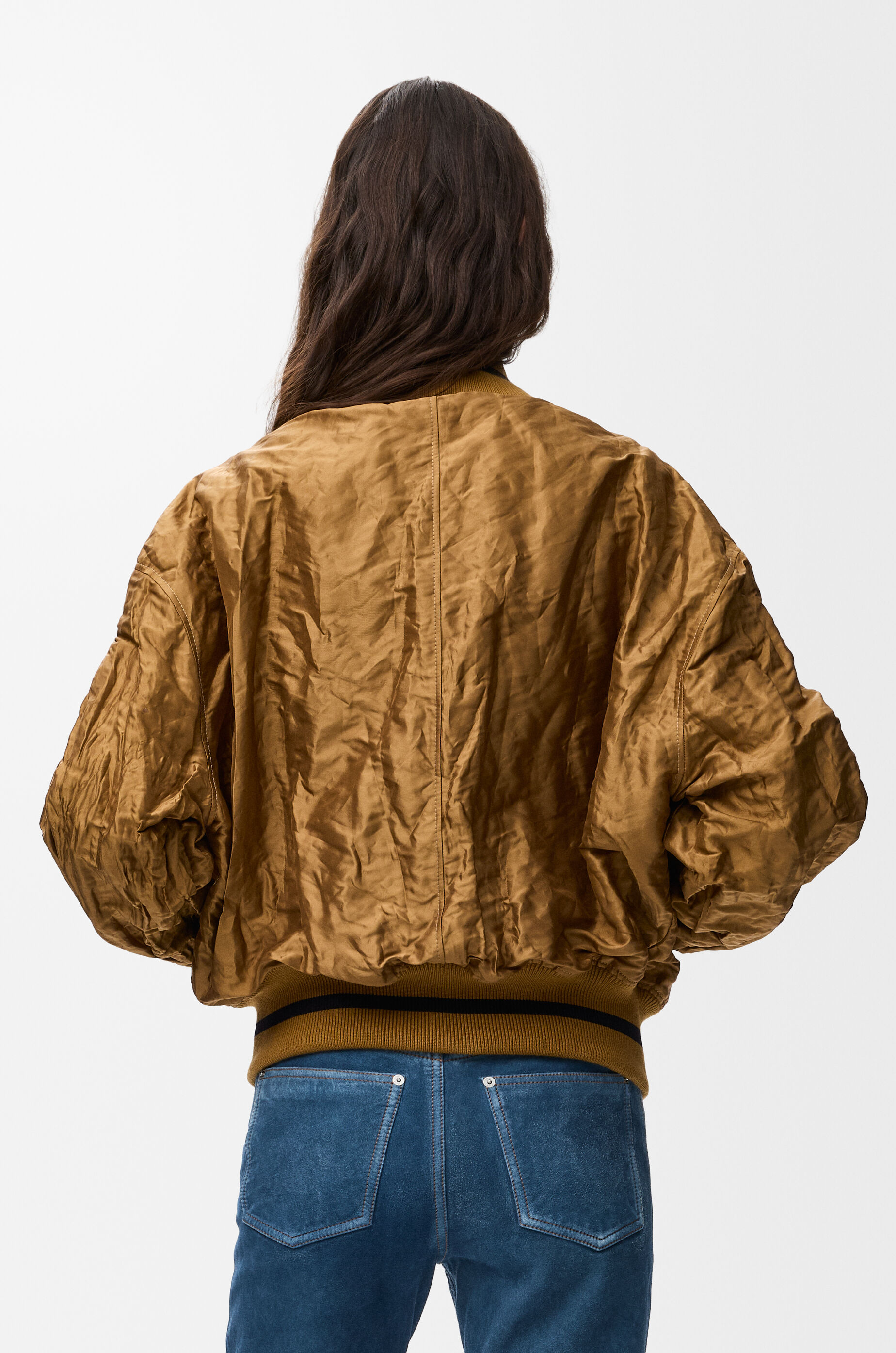 LOEWE Bomber jacket in technical fabric Toffee