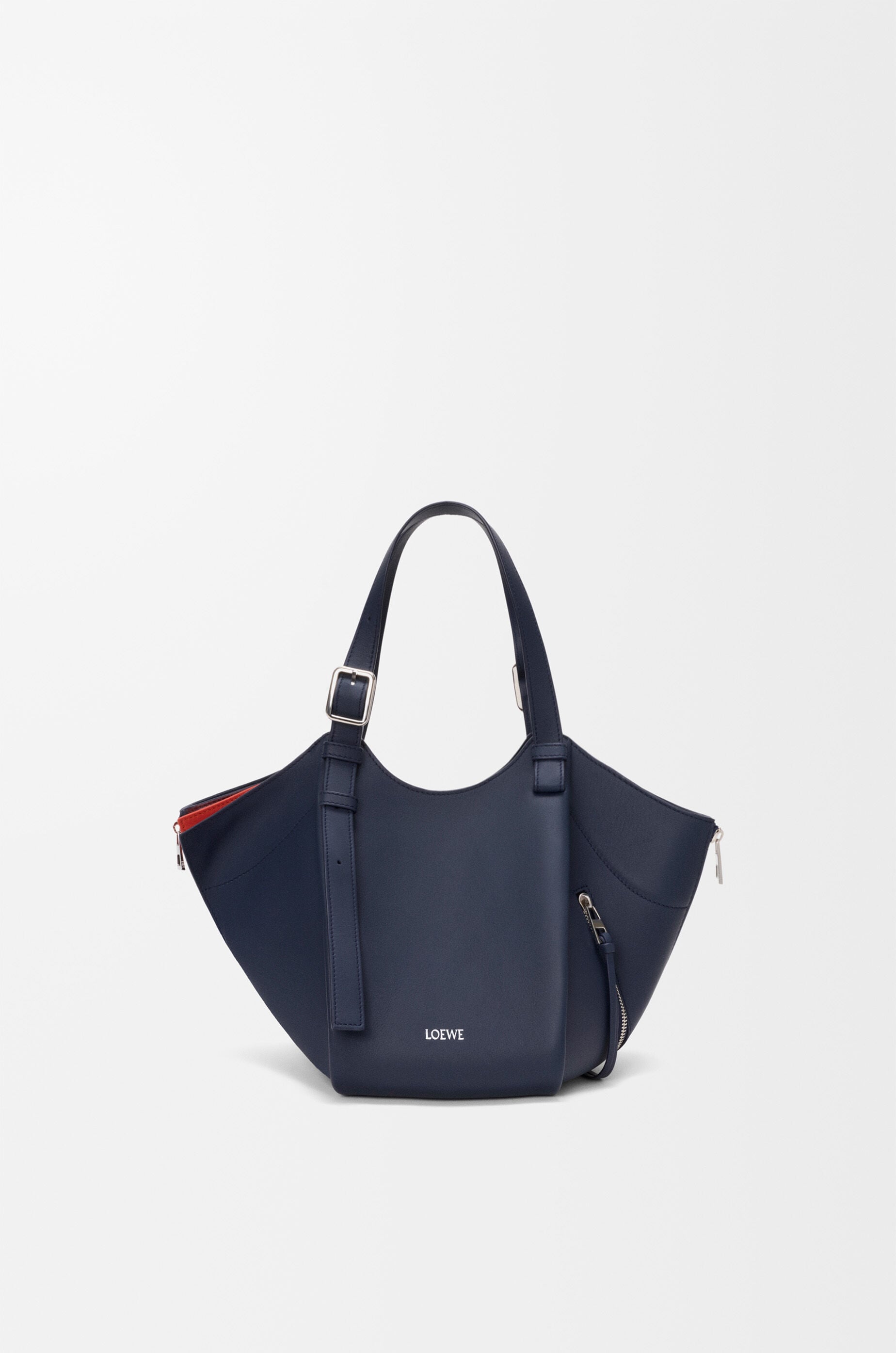 LOEWE Layered Hammock Flip bag in classic calfskin Multicolor  Deep Navy