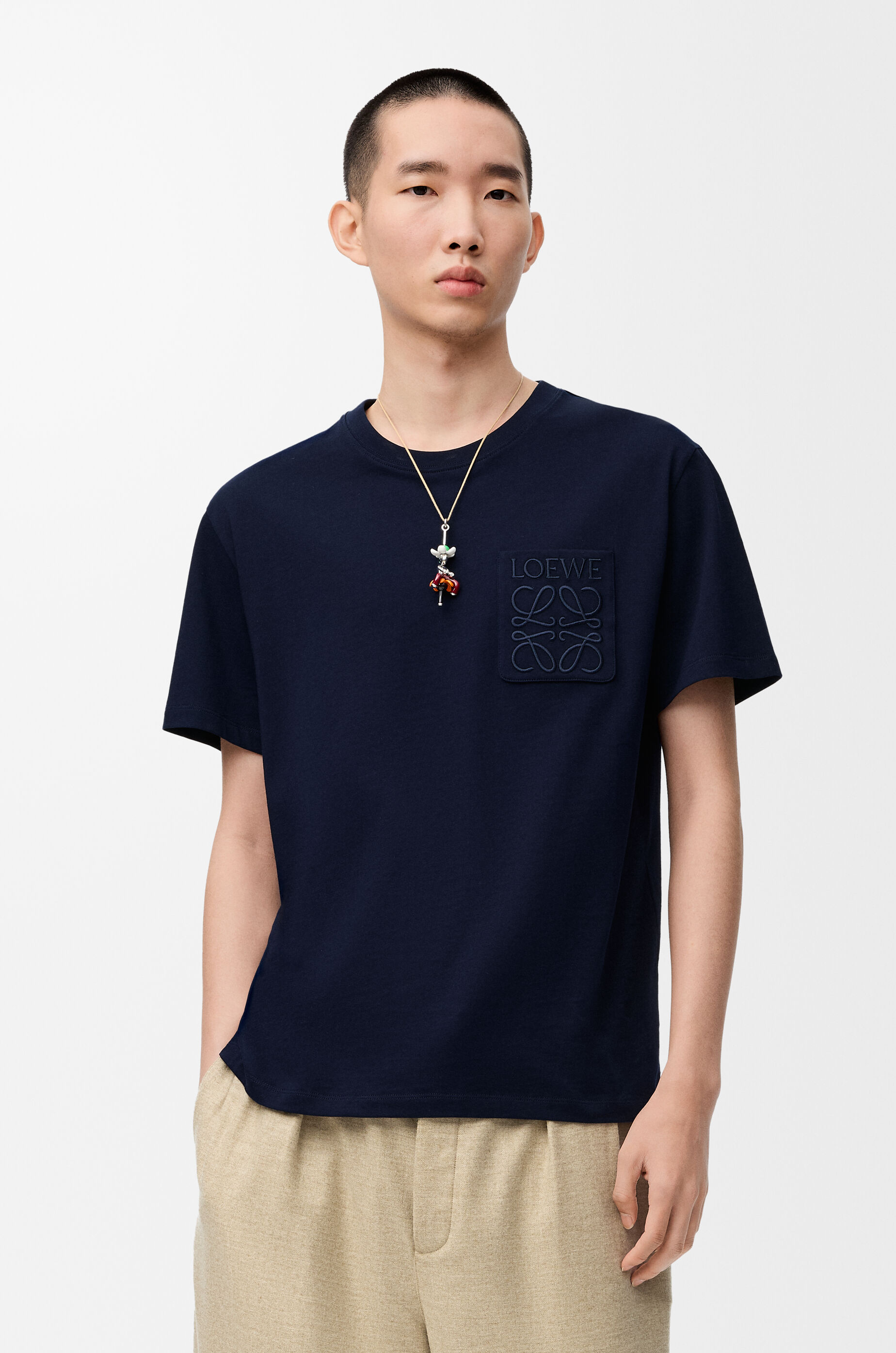LOEWE Relaxed fit T-shirt in cotton Dark Navy