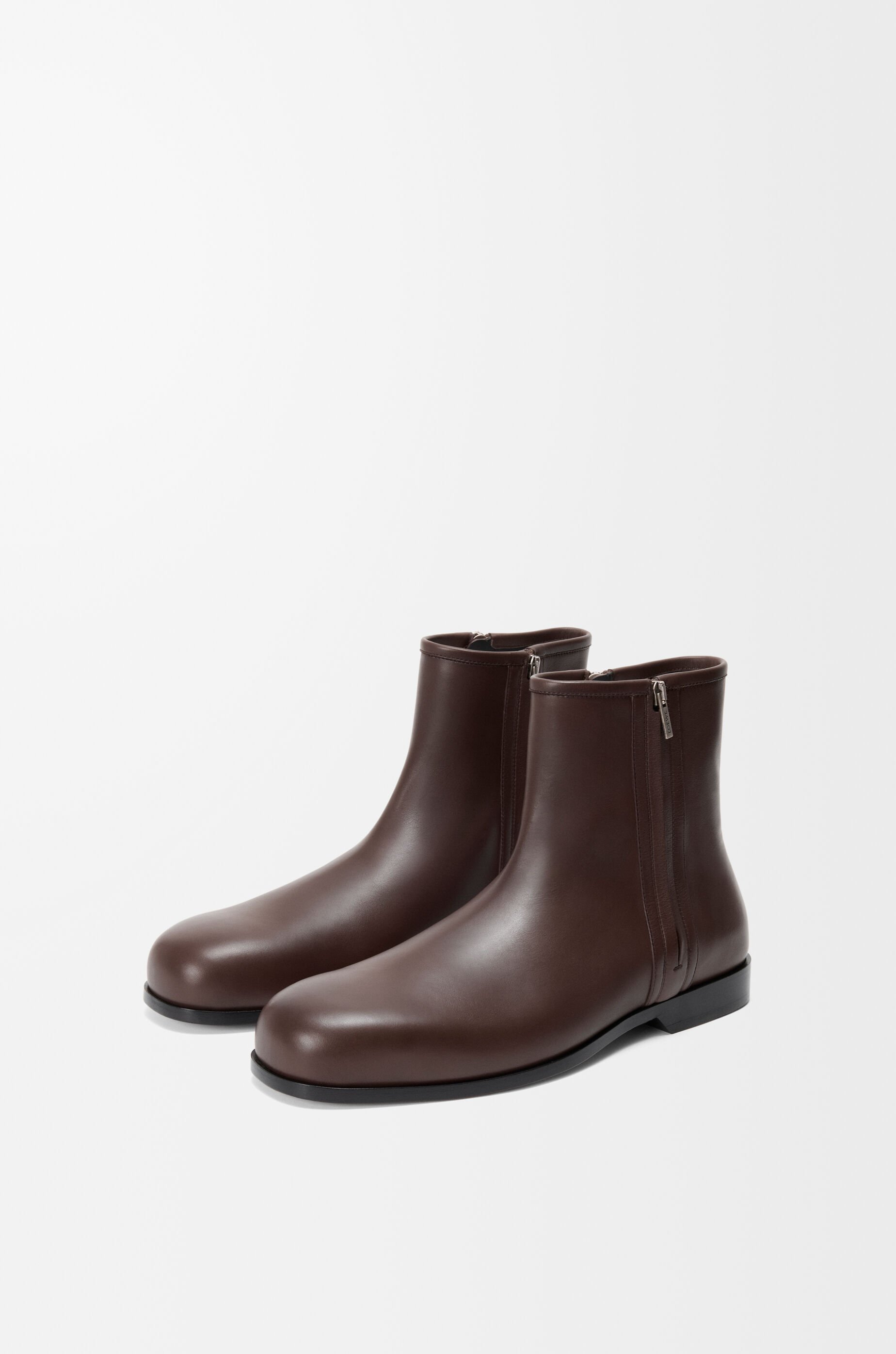 LOEWE Bobine ankle boot in smooth calfskin Cacao