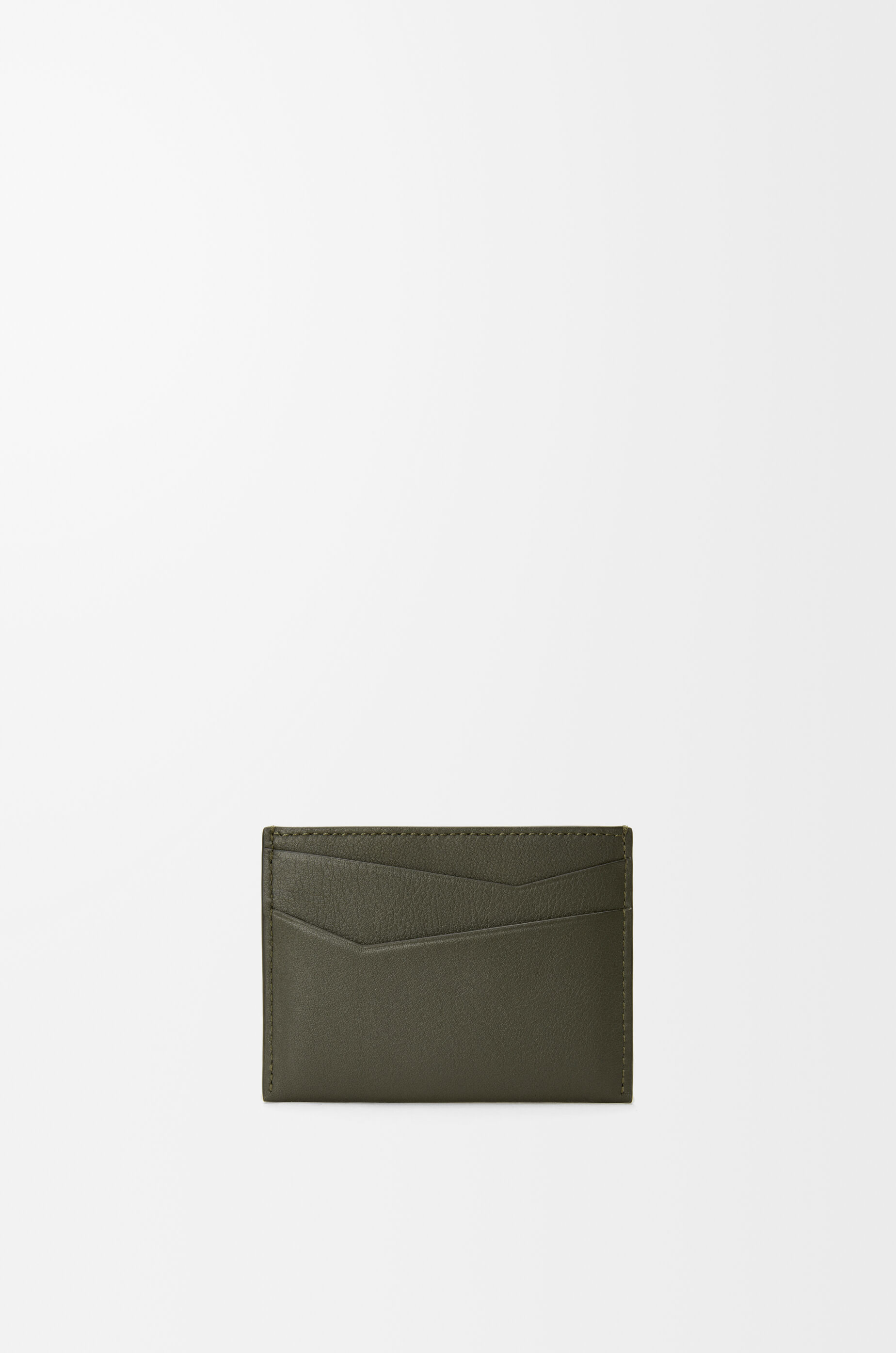 LOEWE Puzzle plain cardholder in classic calfskin Dark Khaki